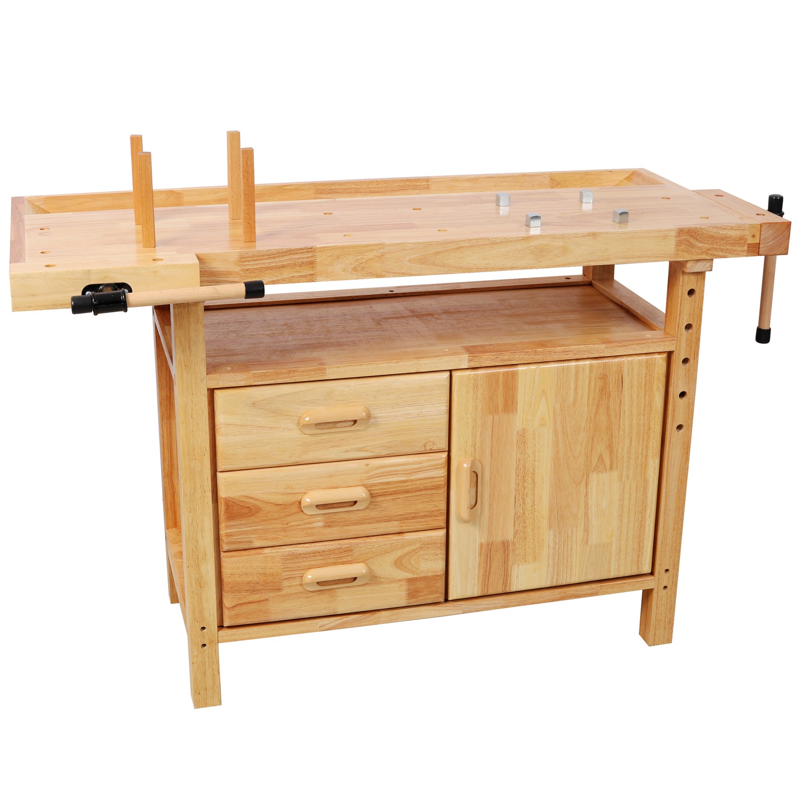 50" Professional Rubberwood Solid Wood Workbench