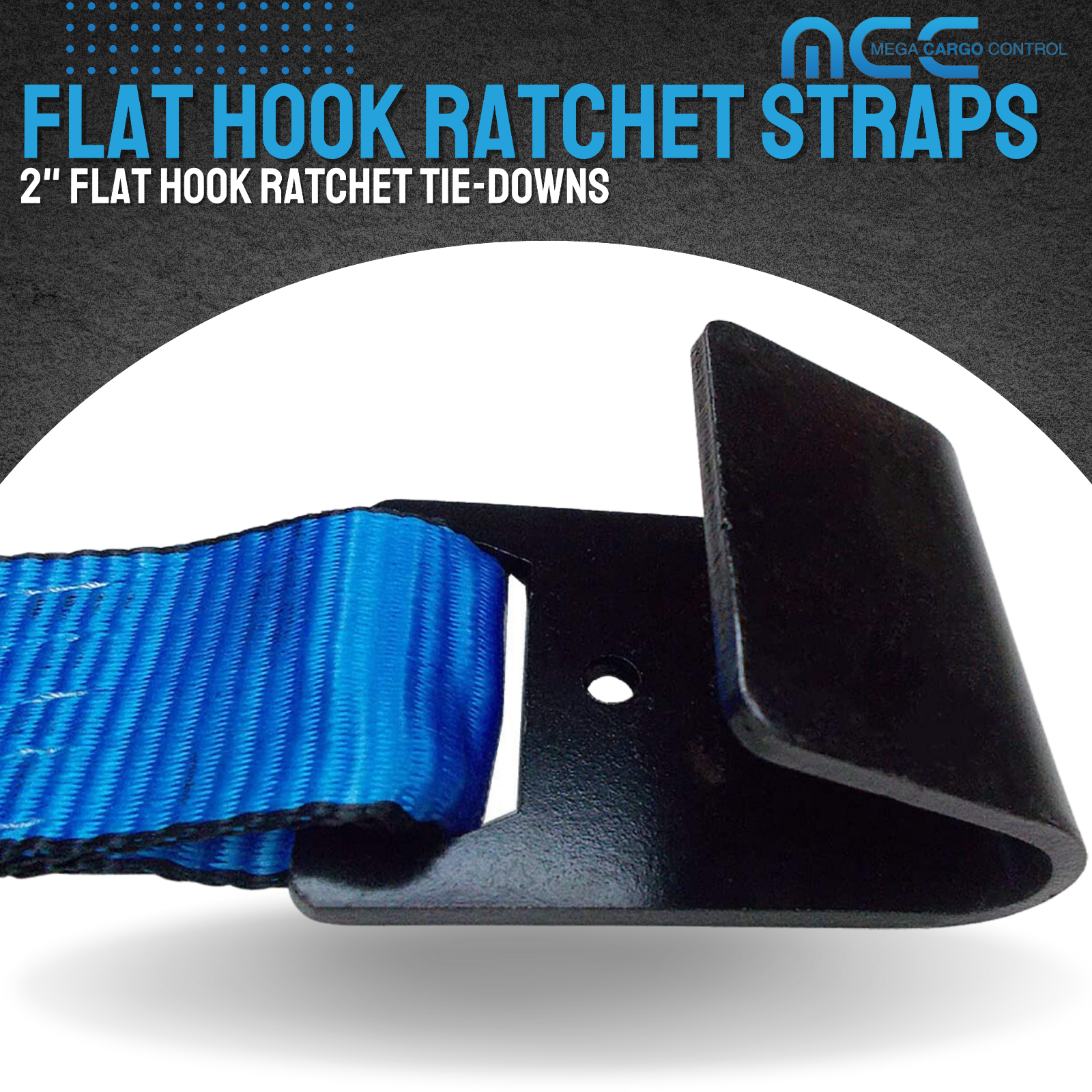 Heavy Duty 2" x 30' Ratchet Strap w/Flat Hook for Flatbed Truck Trailer Tie Down