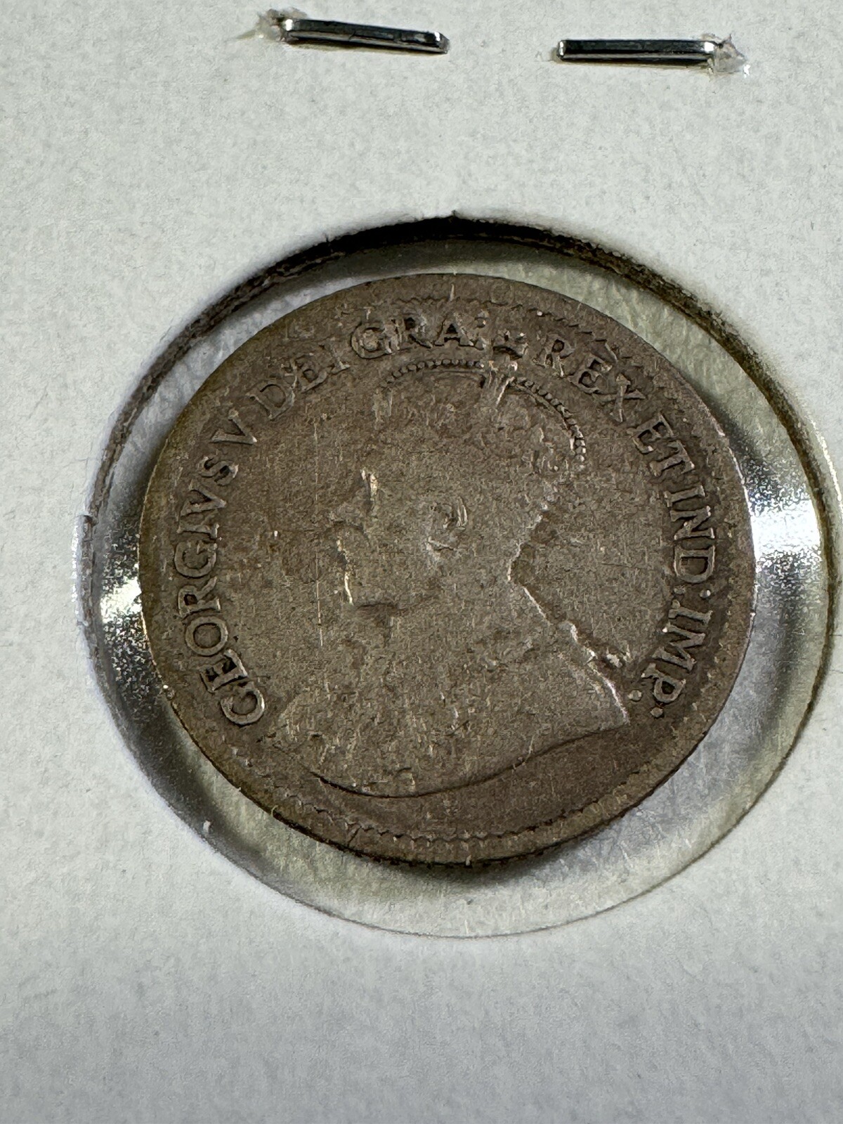 1918 Canada 5 Cents Small Silver Coin