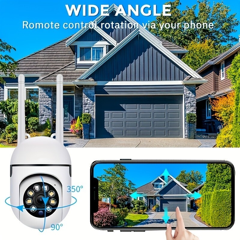 3Pcs Wireless WiFi Security Camera System Night Vision 1080P Camera(No adapter)