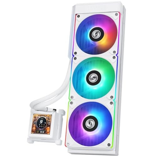 LIAN LI HYDROSHIFT LCD 360R, ALL IN ONE CPU COOLER - WHITE