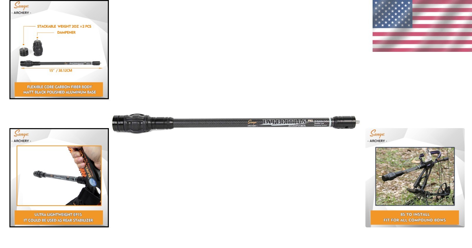 Expedition Series 15" Bow Stabilizer Damping System