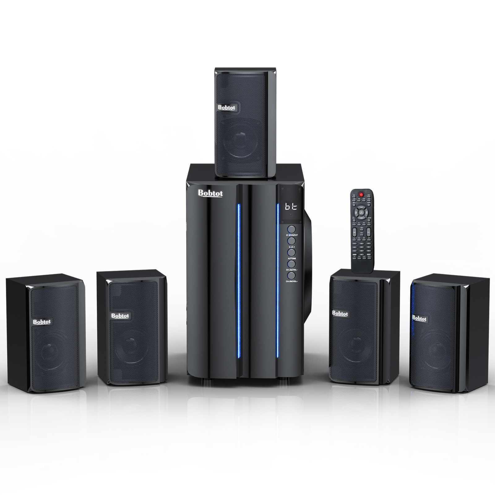 Surround Sound Speaker Home Theater System - 800 Watts  Power 6.5" Subwoofer