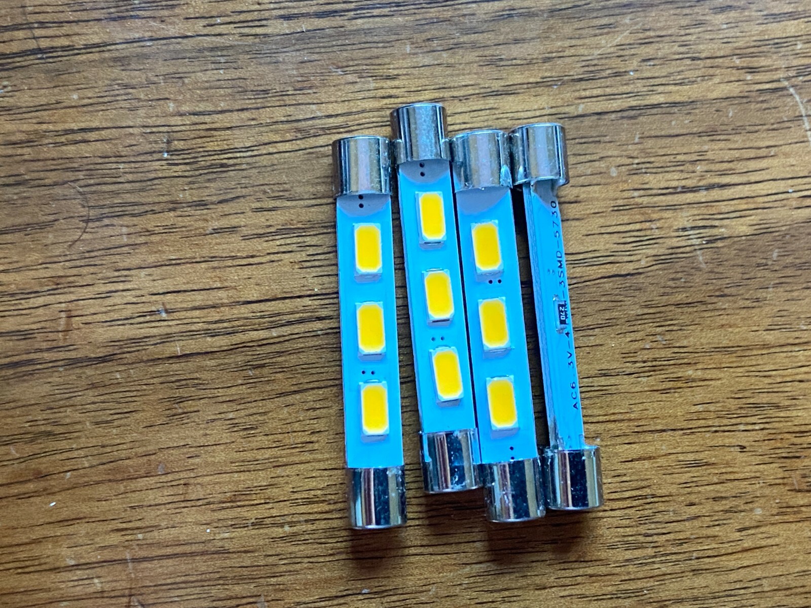 4 New Warm White 41mm Fuse Lamp LED Light Bulbs for Fisher 304 404 404X Receiver