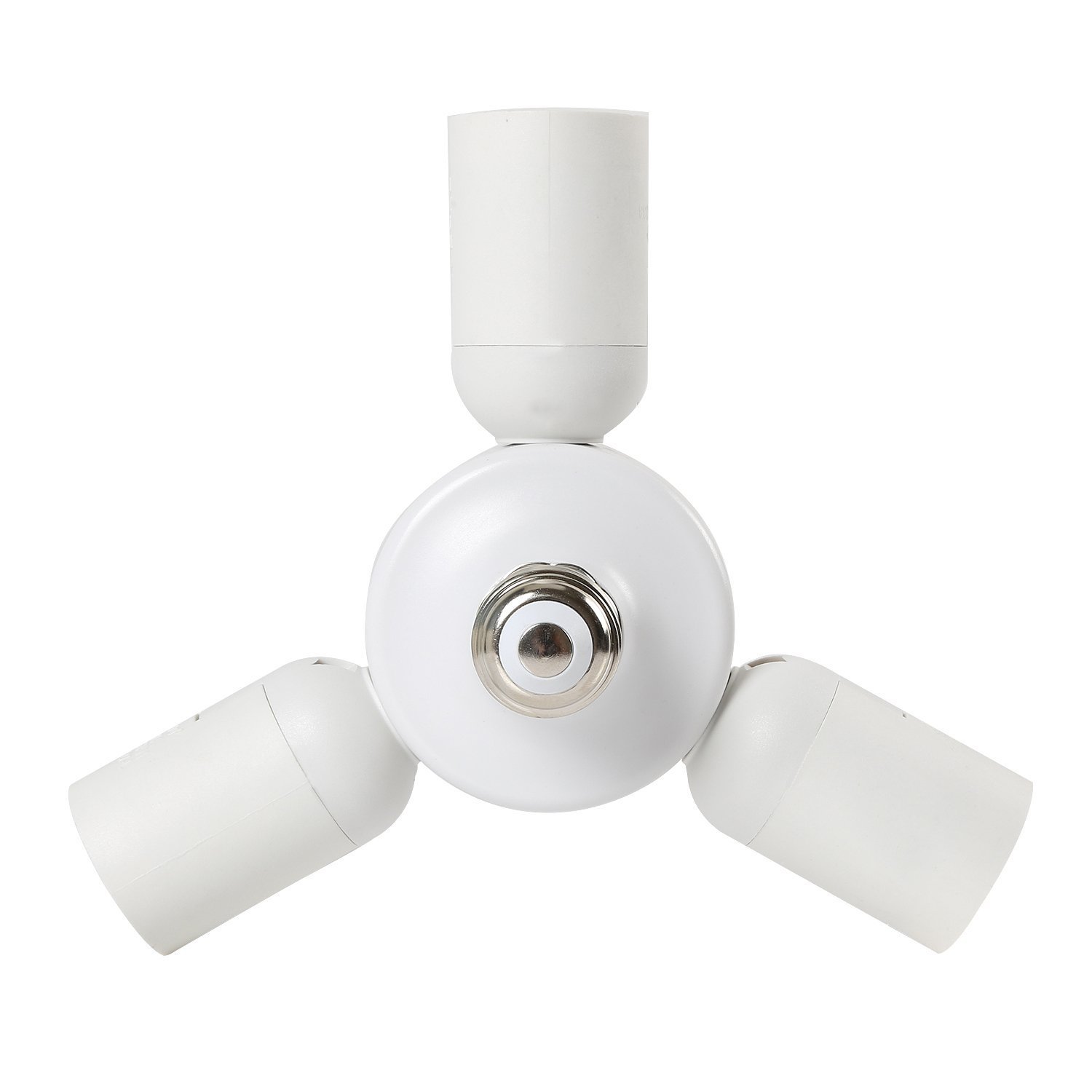 3 in 1 E27 Standard Medium Socket Splitter Converts 1 Socket to 3 Sockets
