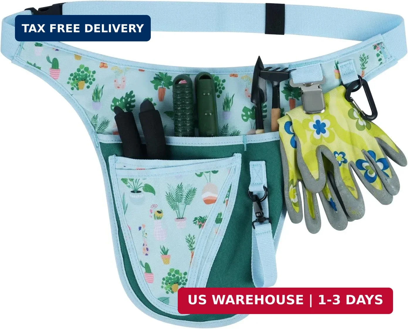 Garden Tool Pouch Apron with Pockets for Gardening,Florists,Carpenter,Constructi