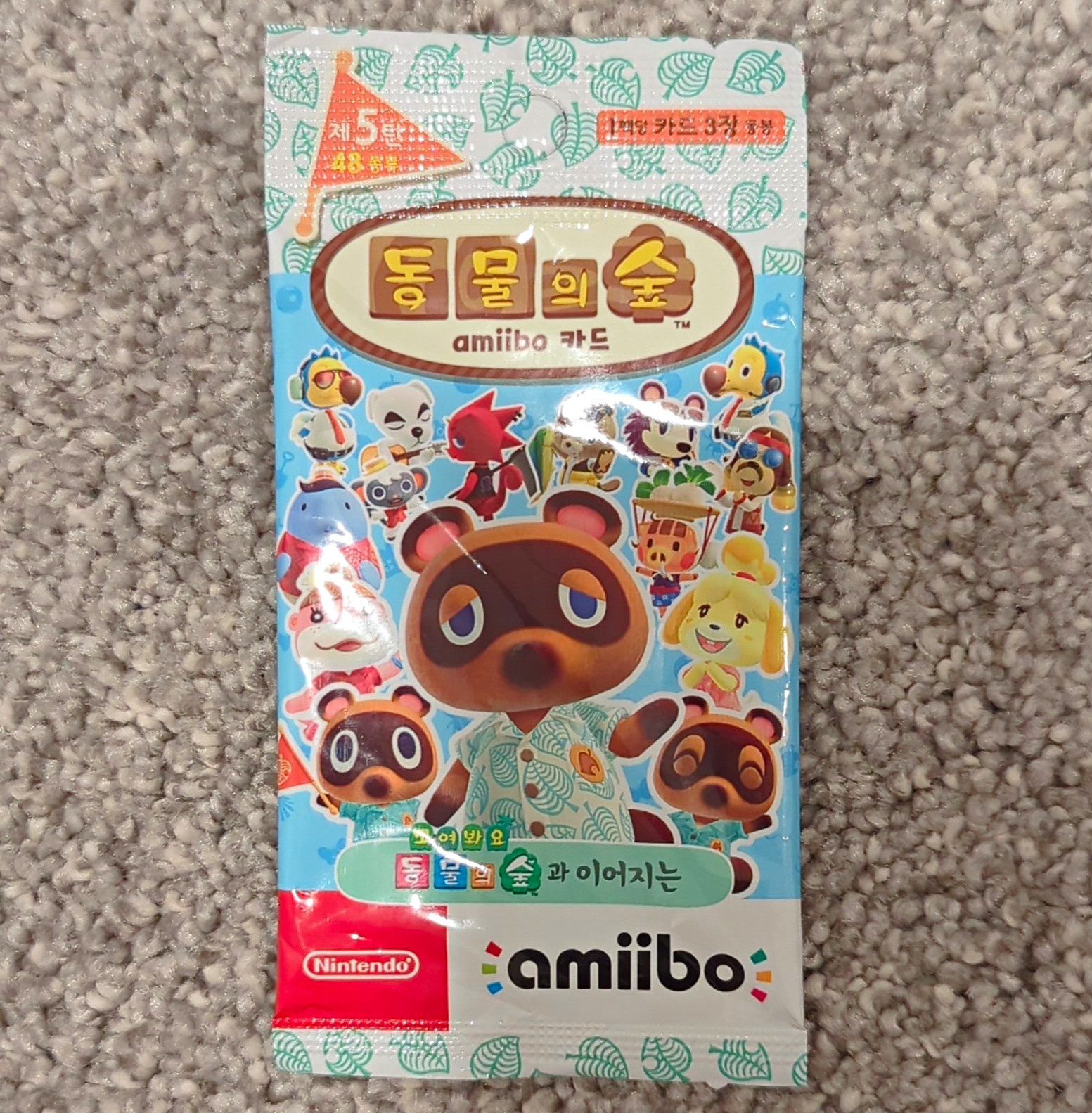 Nintendo amiibo Card Animal Crossing Korean Character Card Pack Sealed (3 Cards)