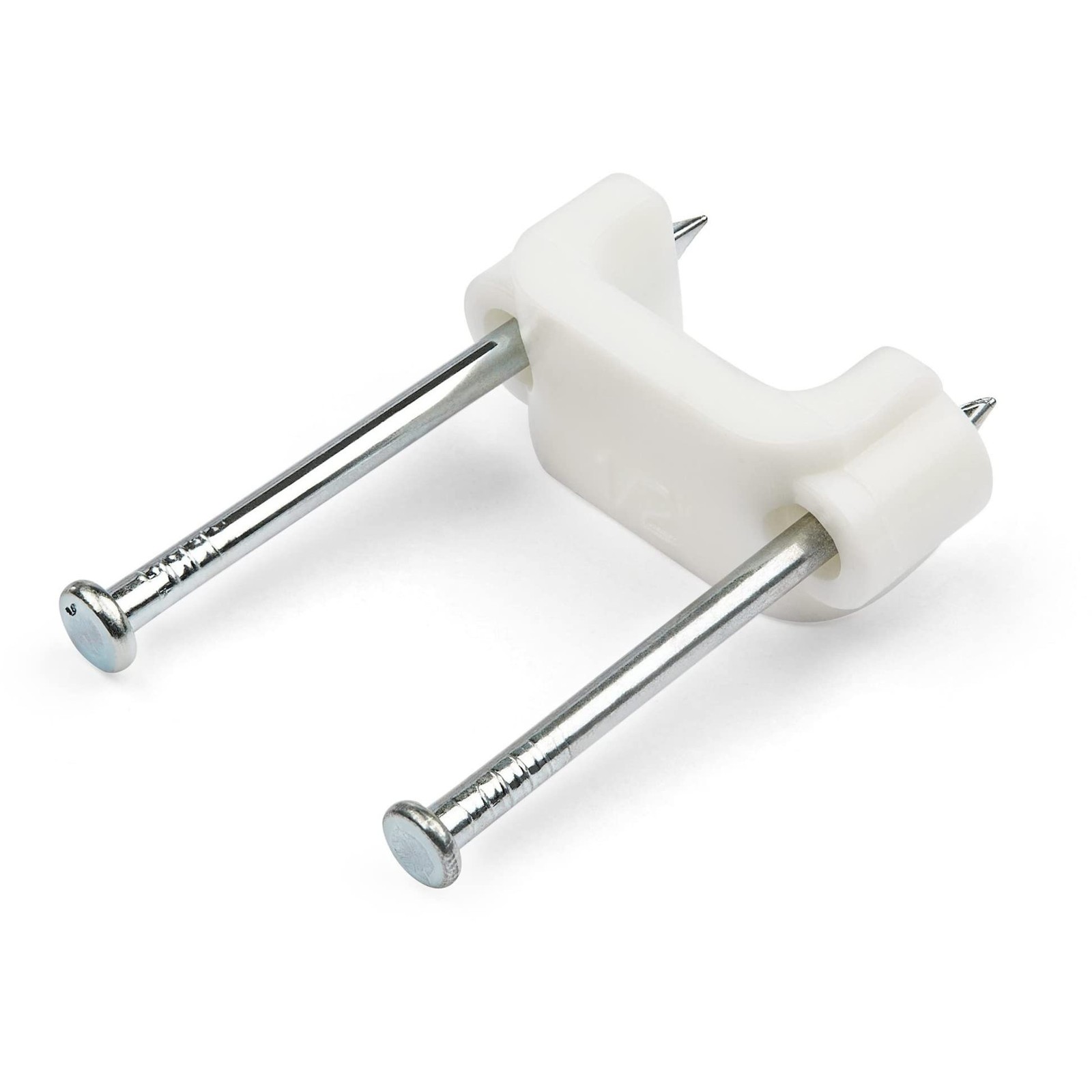 StarTech.com 100 Pack Cable Clips with Nails - Medium | 2 Steel Nails, White