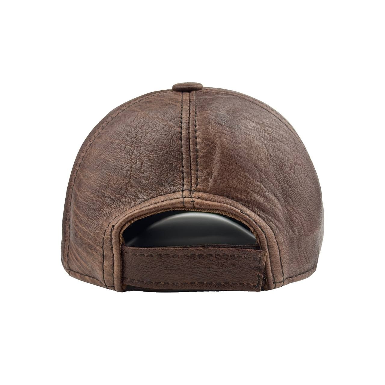 2 Pack Genuine Leather Baseball Cap Adjustable Unisex Casual Vintage Hat