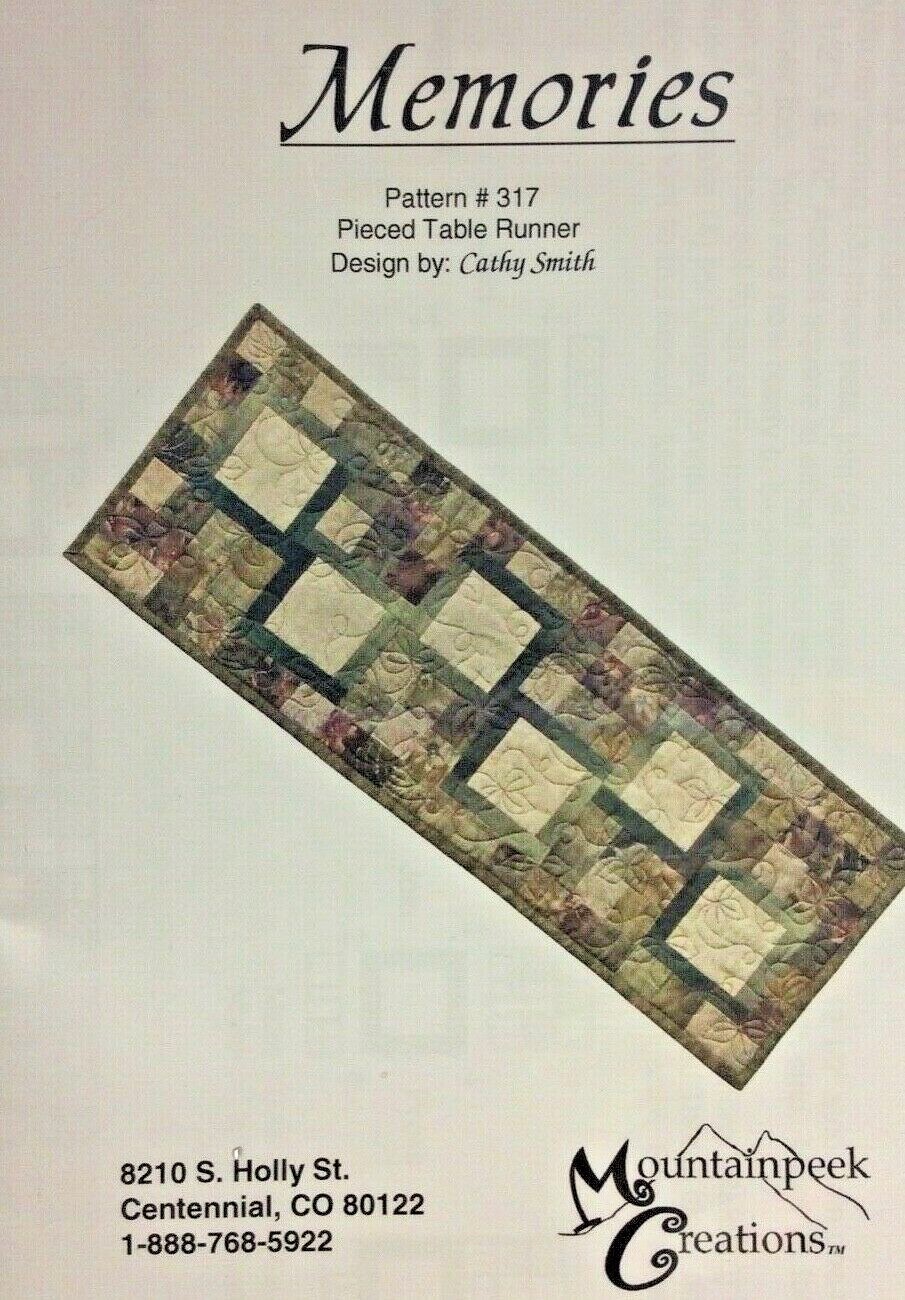 MOUNTAINPEEK CREATIONS #317 MEMORIES- TABLE RUNNER -SMALL OR LARGE
