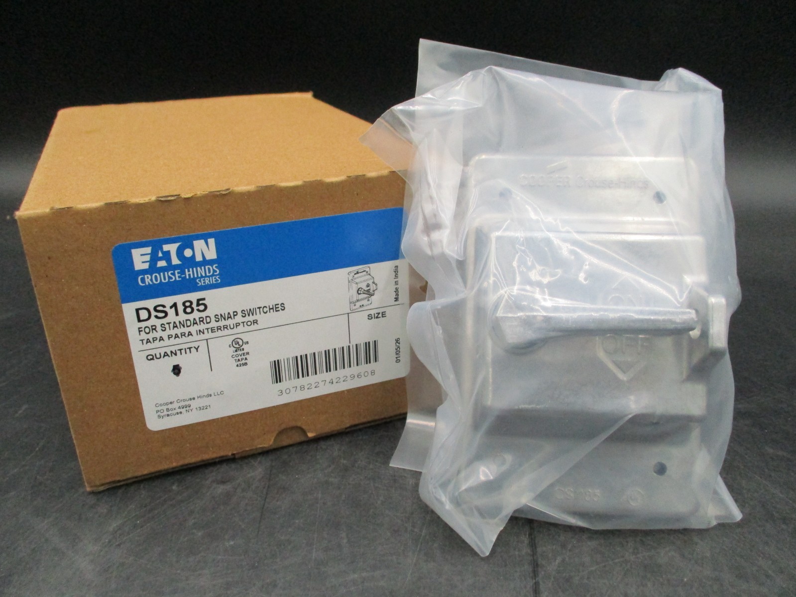 (QTY 1) CROUSE HINDS DS185 SINGLE GANG RAINTIGHT SNAP SWITCH COVER SAME DAY SHIP