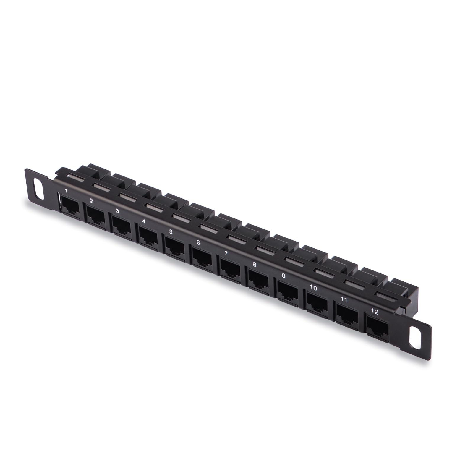 12 Port CAT6 Patch Panel 10 Inch Network Rack Mount Ethernet Organizer