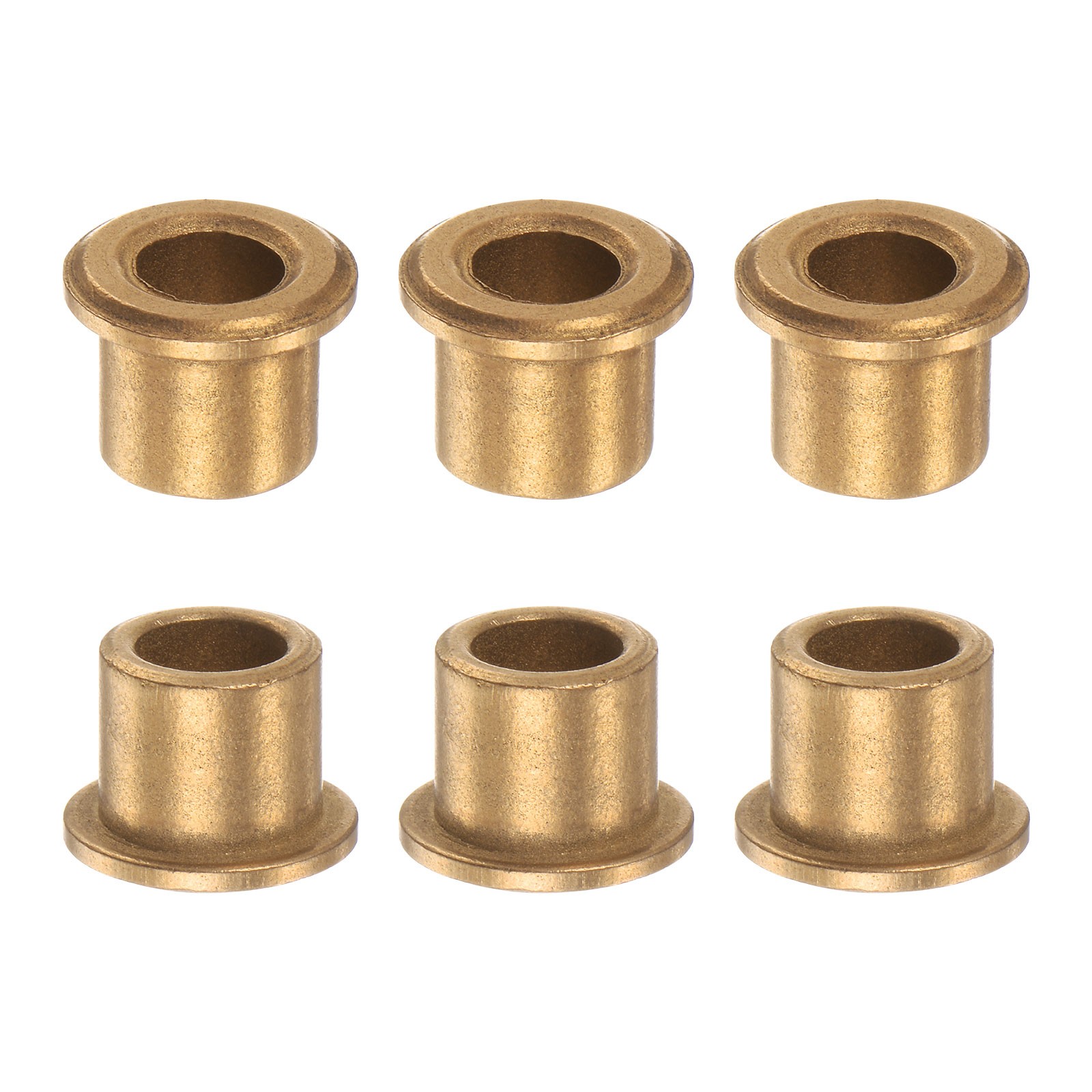 6pack Flange Bearing Sleeve 8mm x 12mm x 12mm Bronze Self Lubricating Bushings