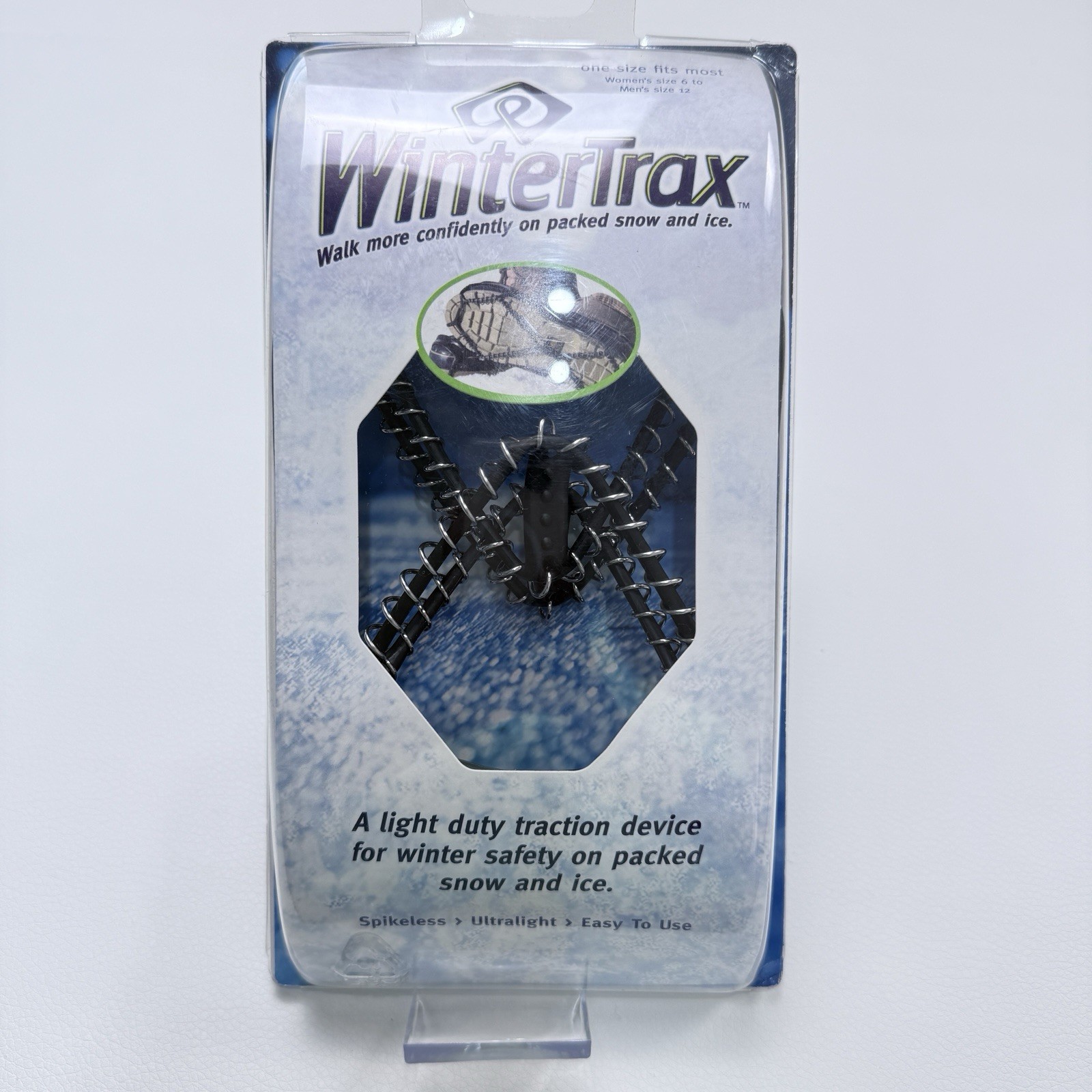 Wintertrax Snow Ice Spikeless Traction for Shoes Womens Size 6 to Mens Size 12