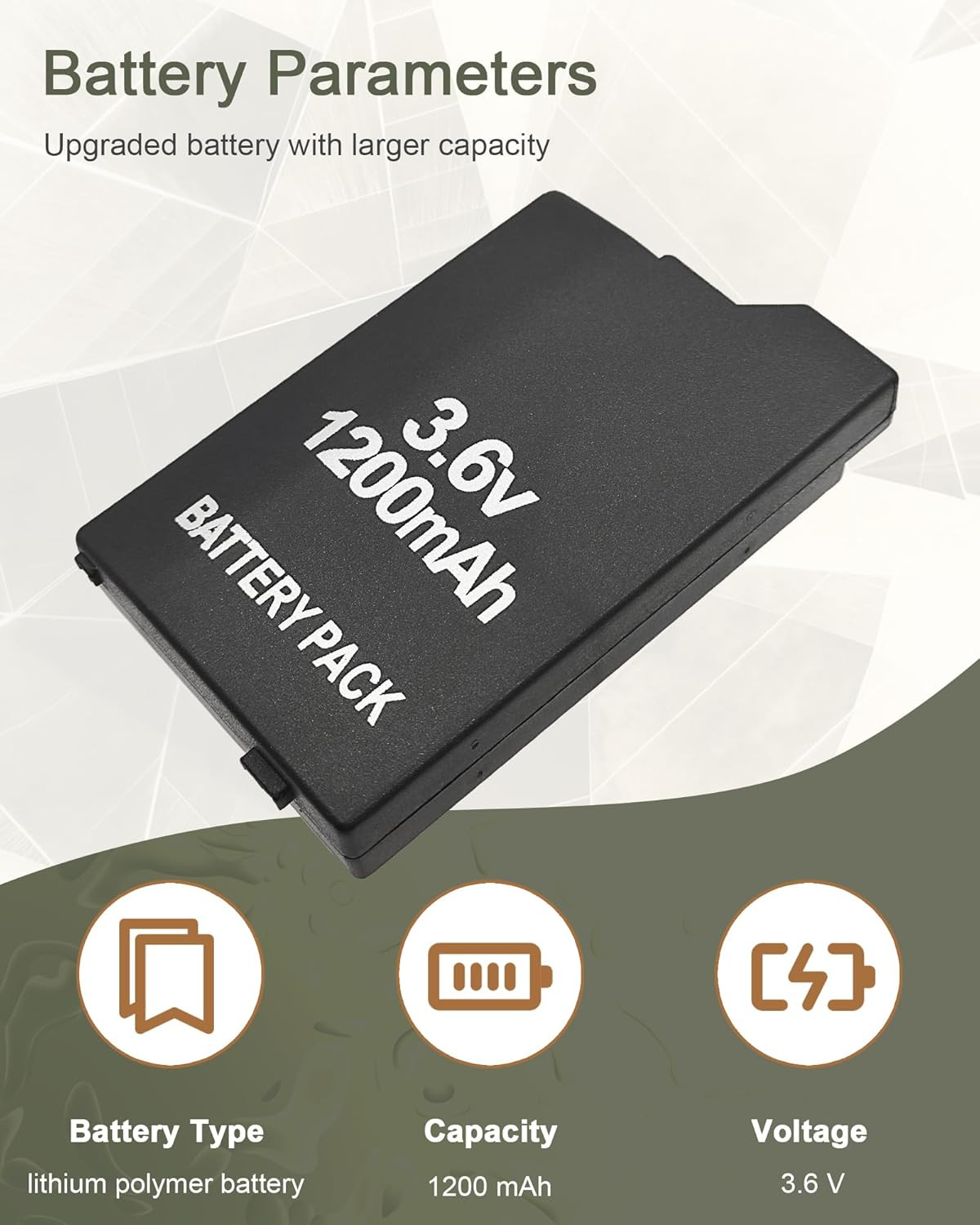 Battery for Sony PSP 3000 2000: Model PSP-S110 Portable Replacement Battery Pack