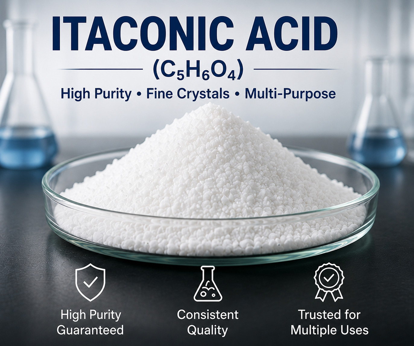 Itaconic Acid 99+%, CAS 97-65-4, 500g