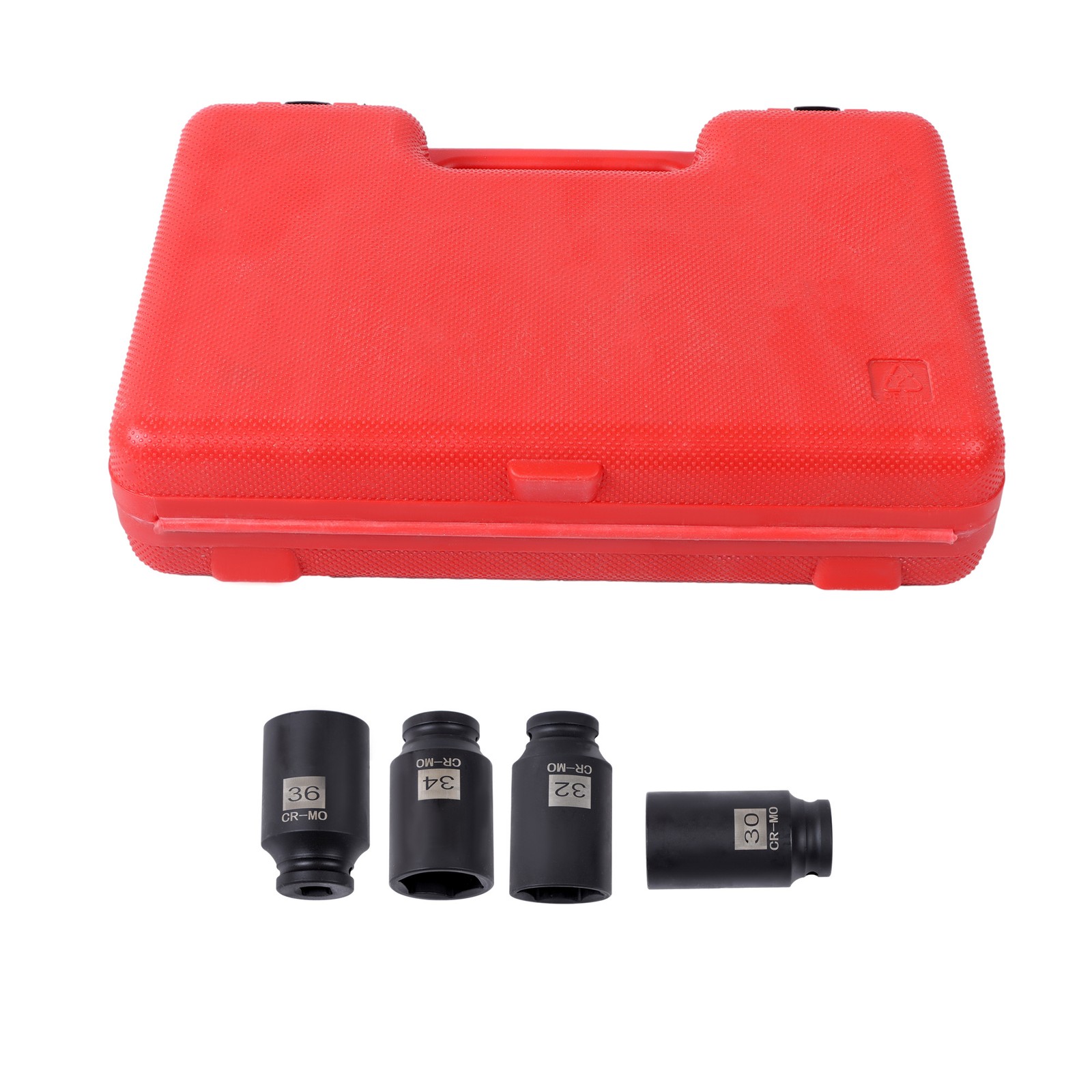 LABLT 12 point 1/2" Drive Deep Spindle Axle Nut Socket Set 30mm 32mm 34mm 36mm