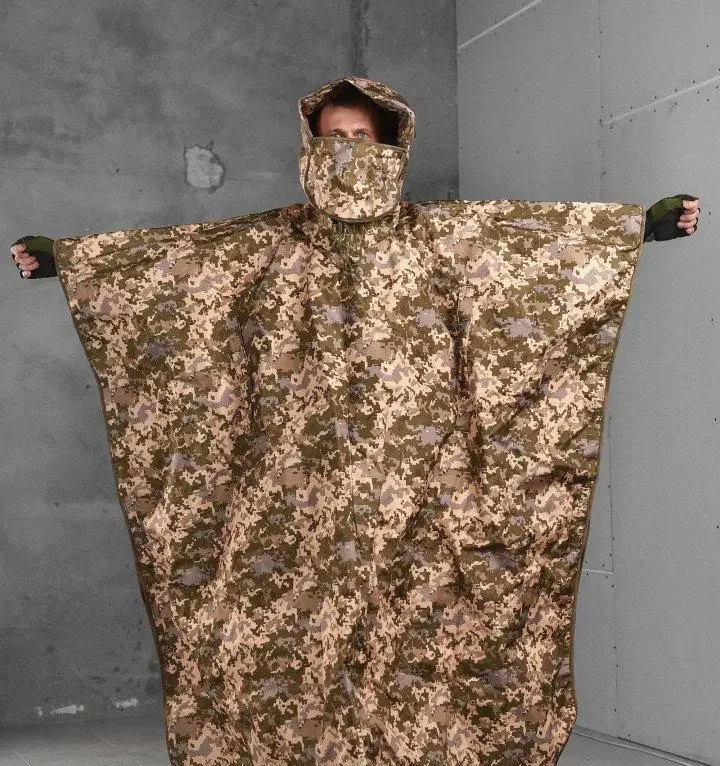 anti-thermal imager additional foil barrier pixel Poncho raincoat 💙💛