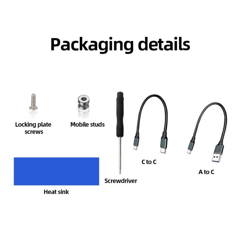 Type-C USB3.2 Gen2Aluminum M.2 NVMe Solid State Drive External Enclosure 10Gbps