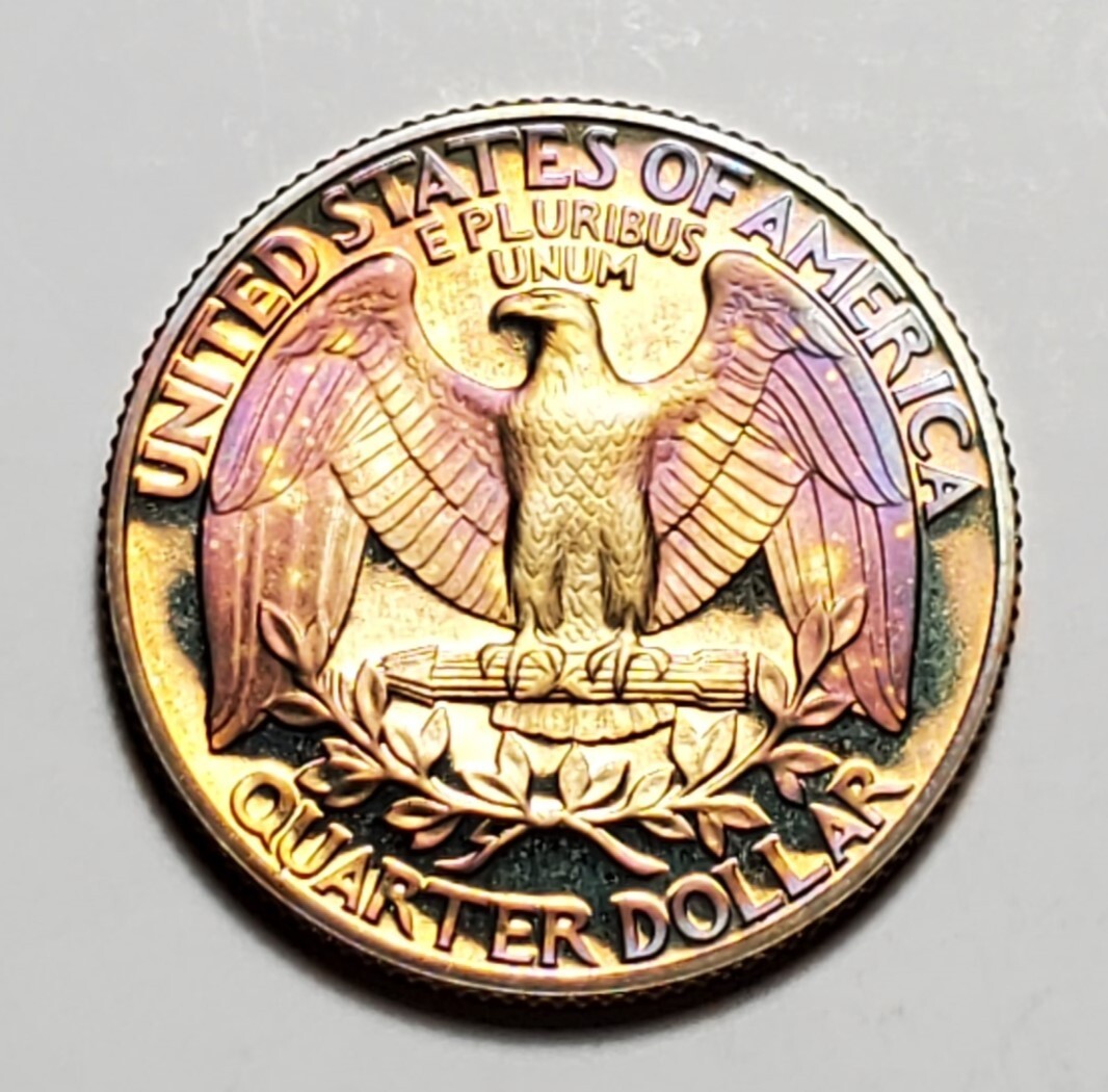TONED 1989 S WASHINGTON QUARTER PROOF UNC #C3637
