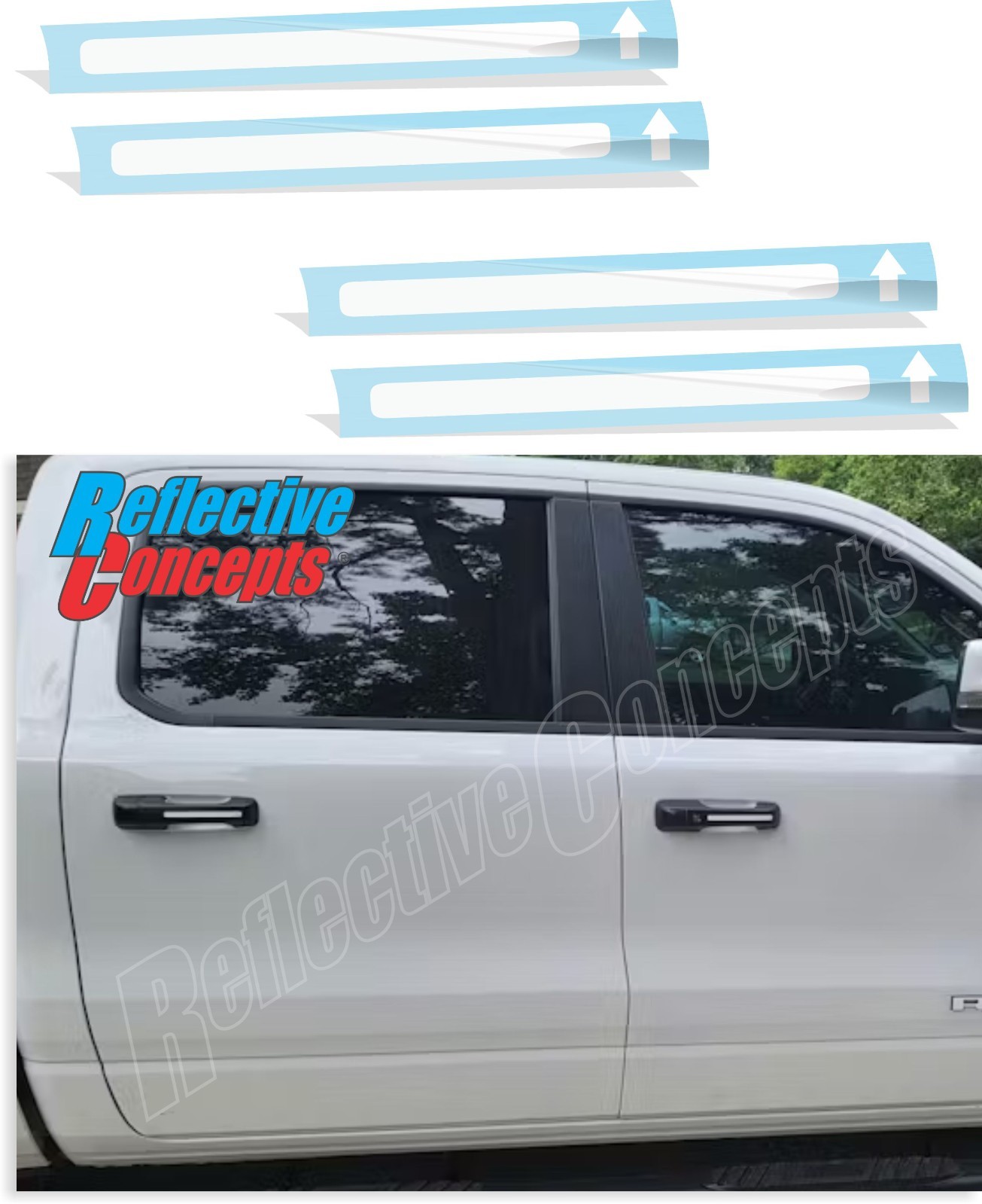 Door Handle Accent Decals for 2019-2024 Ram 1500