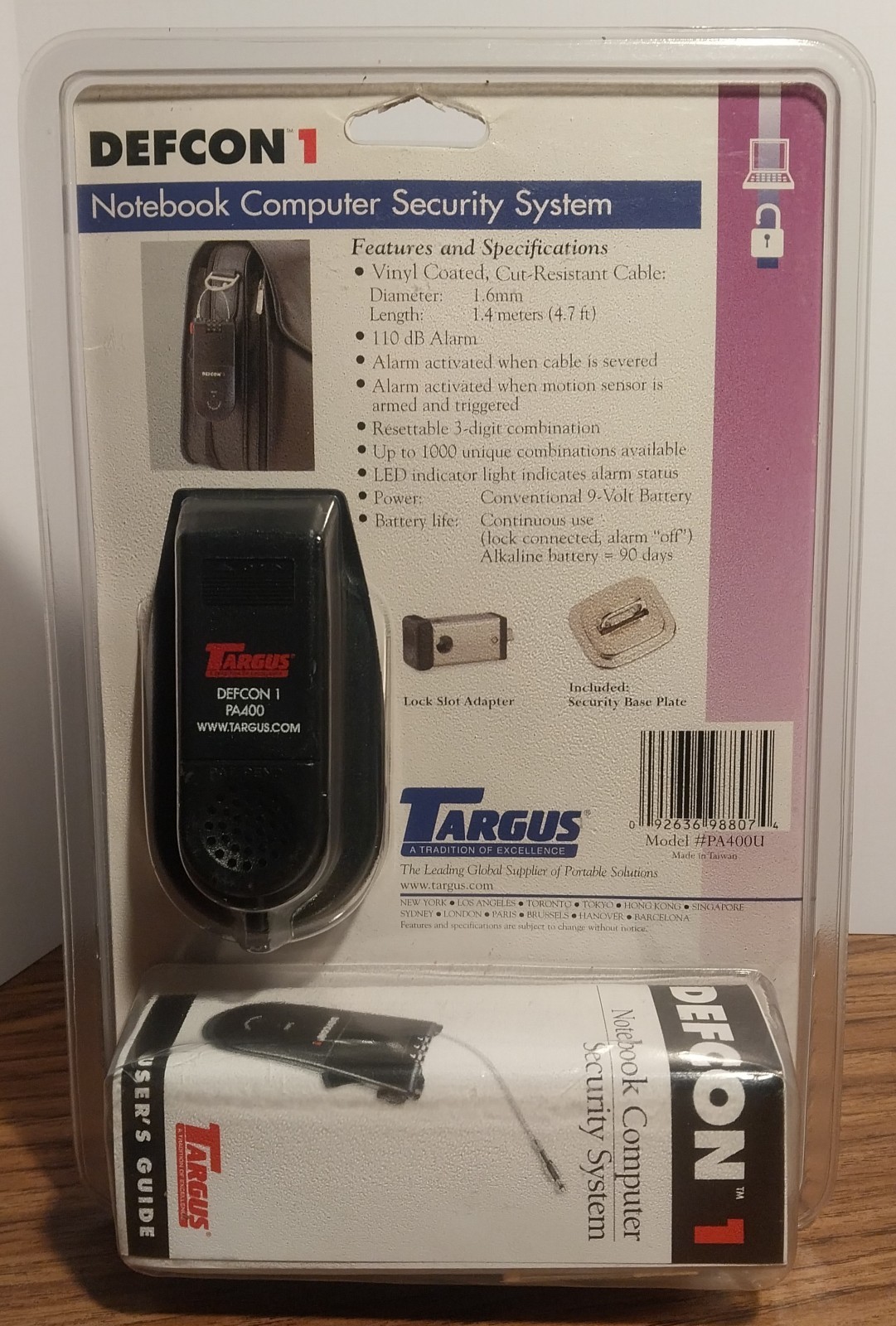 Targus Defcon 1 Notebook Computer Security System PA400U NEW