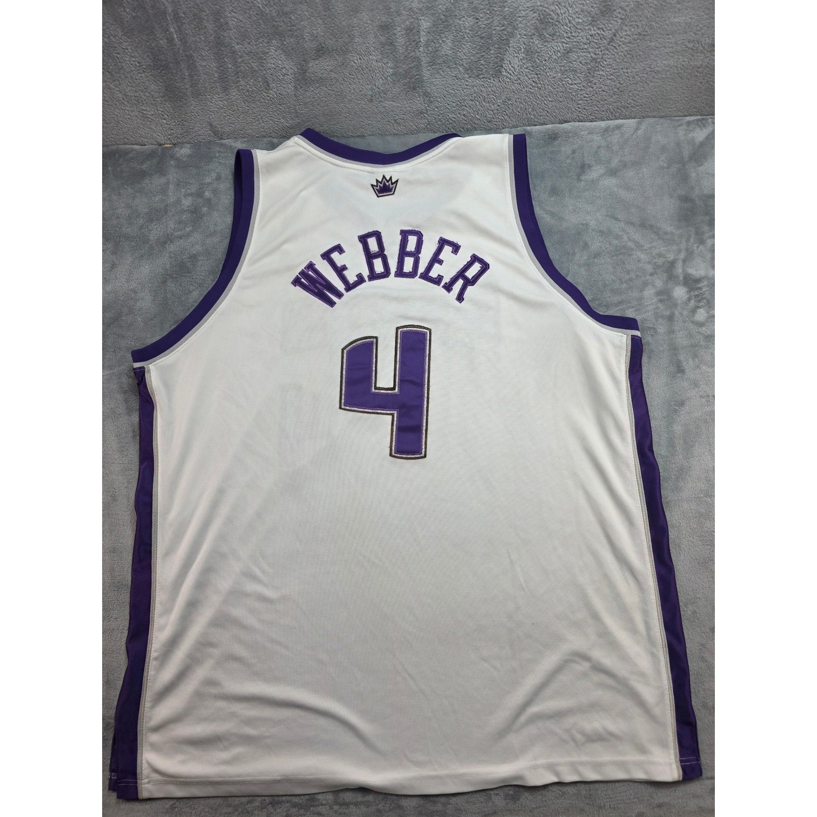 Reebok Sacramento Kings Chris Webber 4 Basketball Jersey White Mens 56 R704A