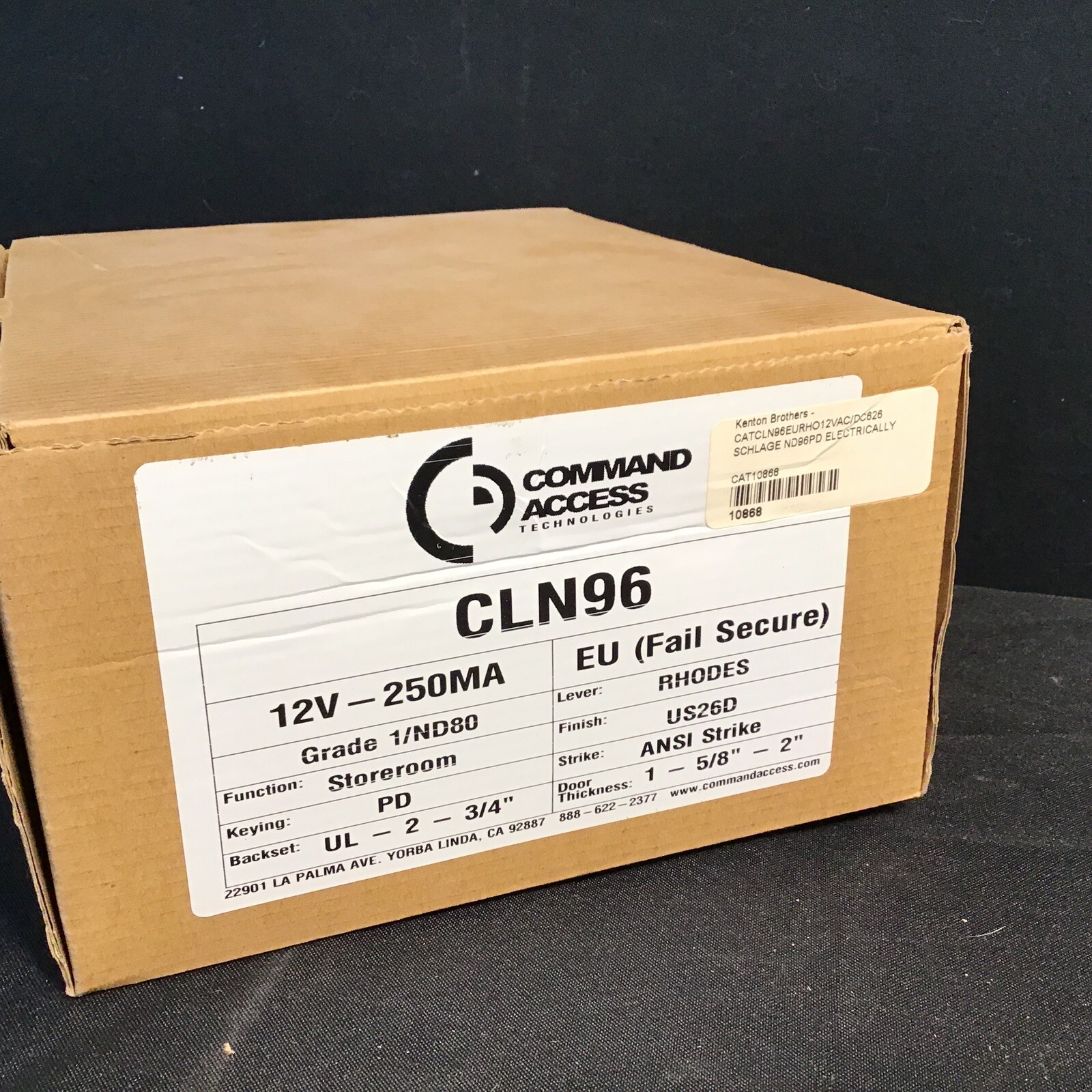 Command Access CLN96 ND80 Electrified Stroreroom Lever Rhodes 12v *KB*