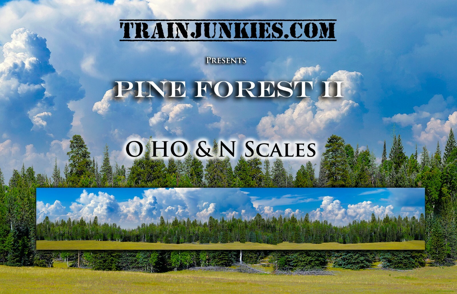 TrainJunkies Pine Forest II Model Railroad Backdrop