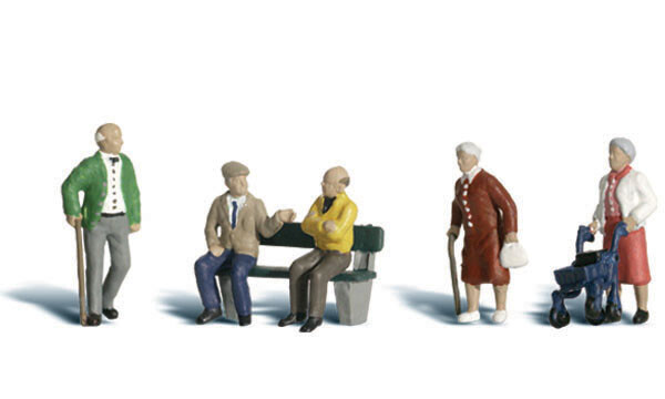 Woodland Scenics ~ HO Scale People ~ Senior Citizens ~ A1922