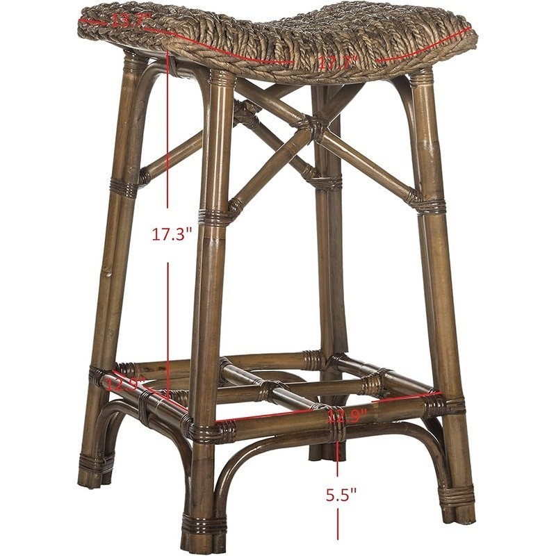 Rattan Barstool Modern Design Living Room Bedroom Family Room Library Study New