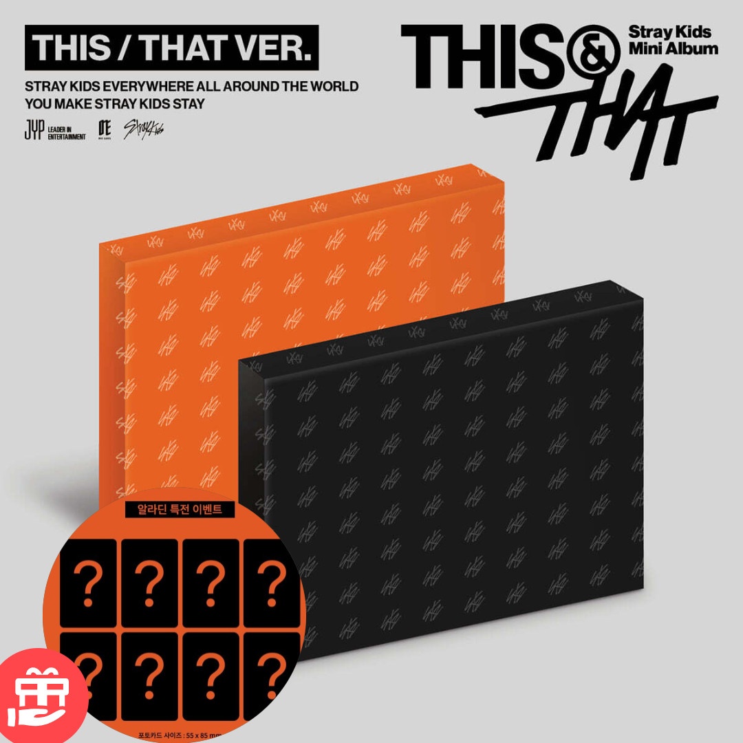 NEW/Pre-order Stray Kids THIS & THAT Album Photobook/Digipack + Aladin/YES24 POB