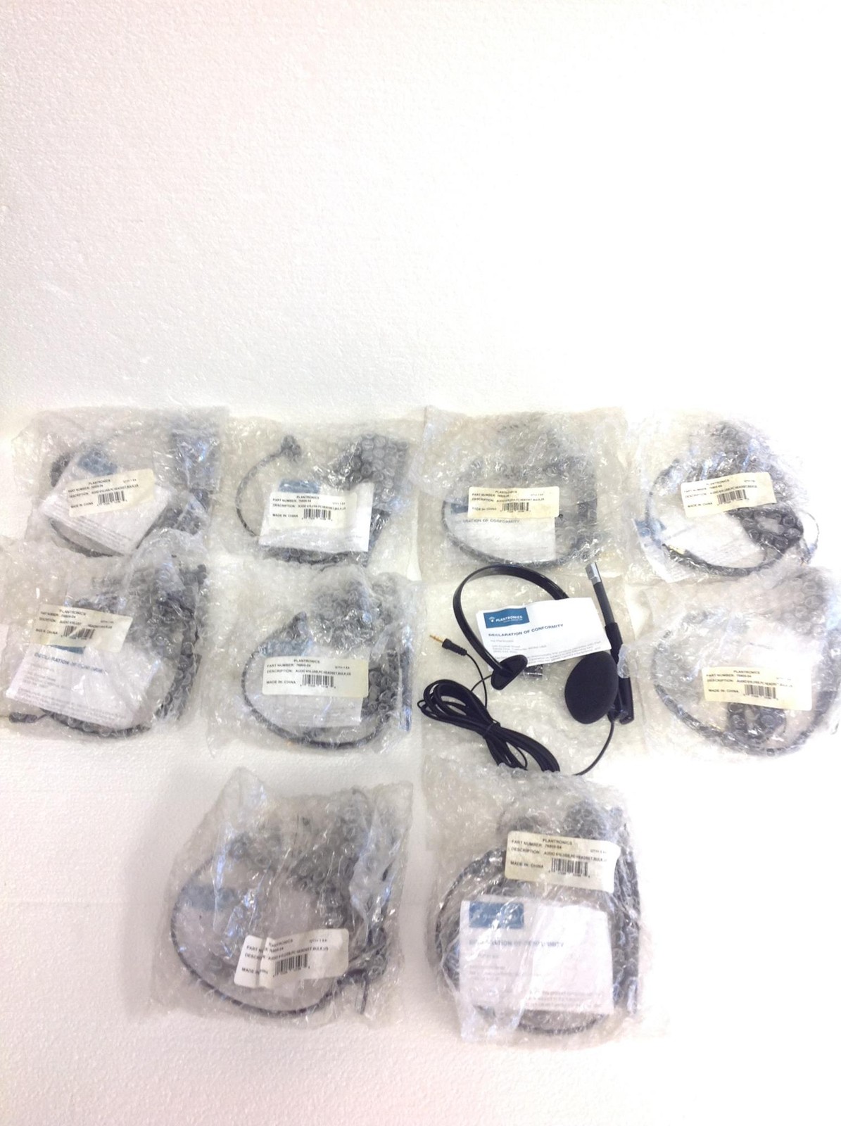 Lot Of 10 NEW Plantronics Audio 610 USB PC Headset 76805-04, FREE SHIPPING, QTY