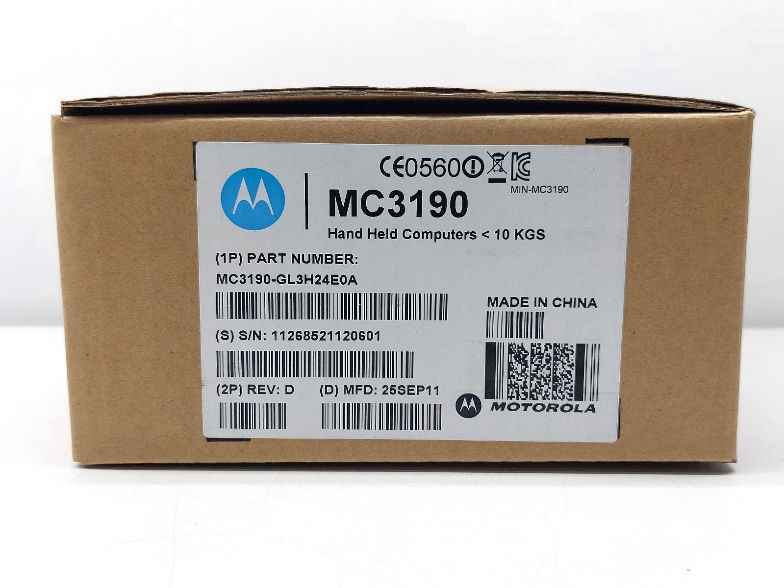 Motorola MC3190 Hand Held Computer Scanner MC3190-GL3H24E0A