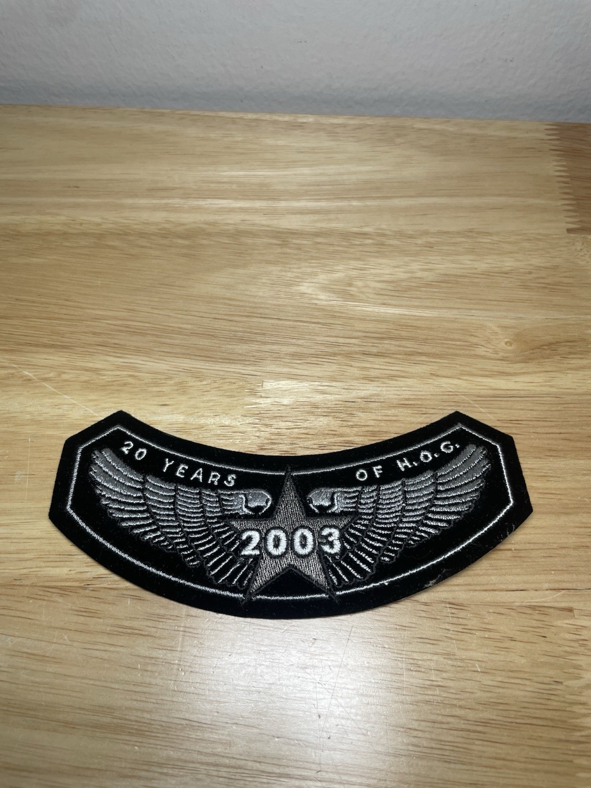 2003 Harley Davidson Motorcycle 20 Years Of HOG Wings Patch Free Shipping