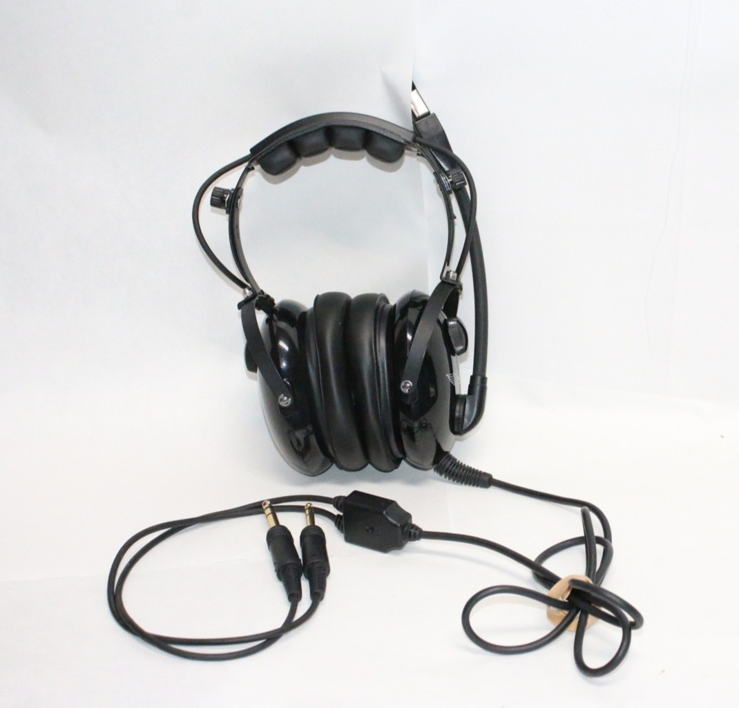 ASA Pilot Headset Dual Plug Airplane Aviation Aircraft Headphones