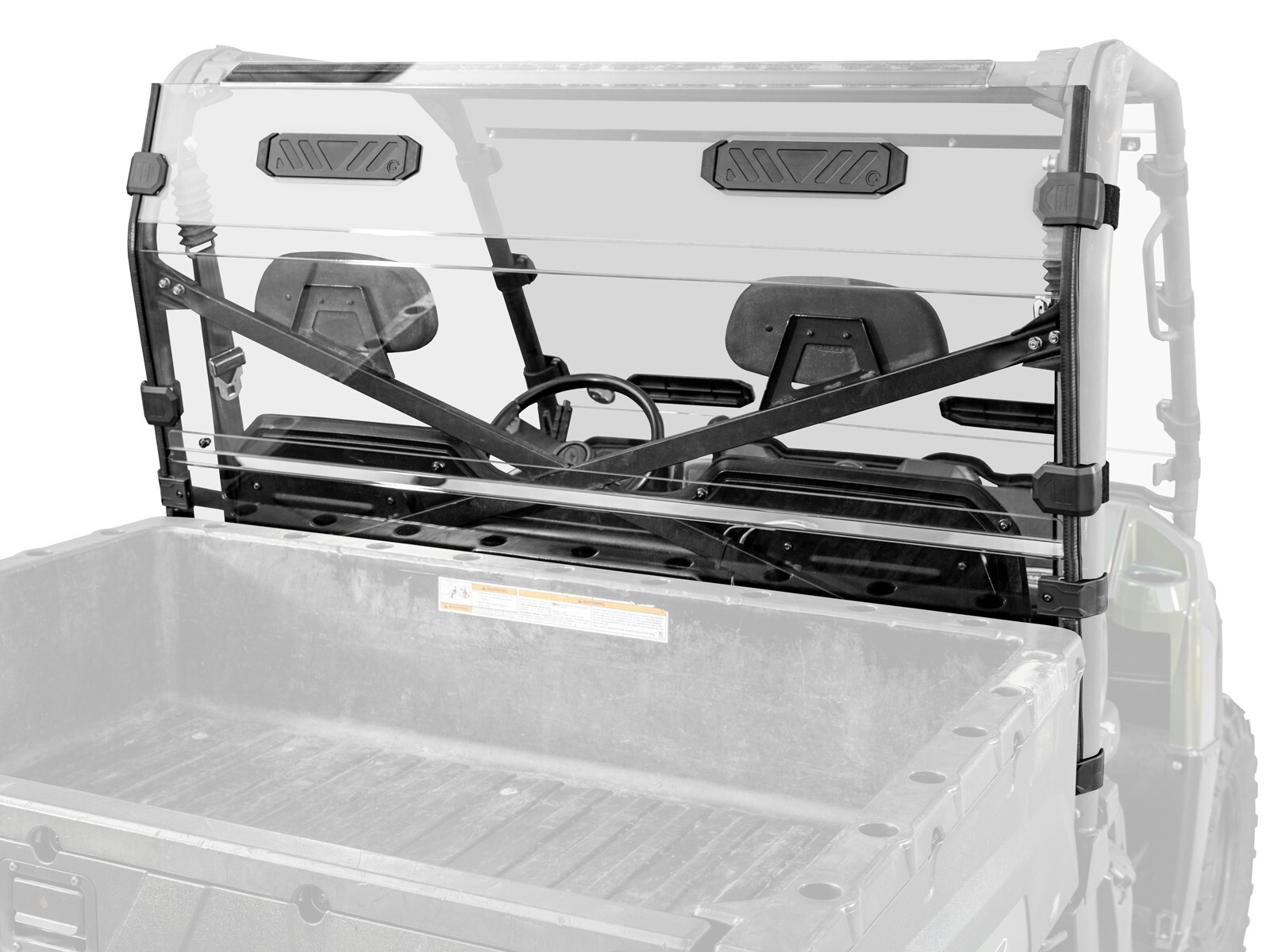 SuperATV Vented Full Rear Windshield for Polaris Ranger Full Size 800