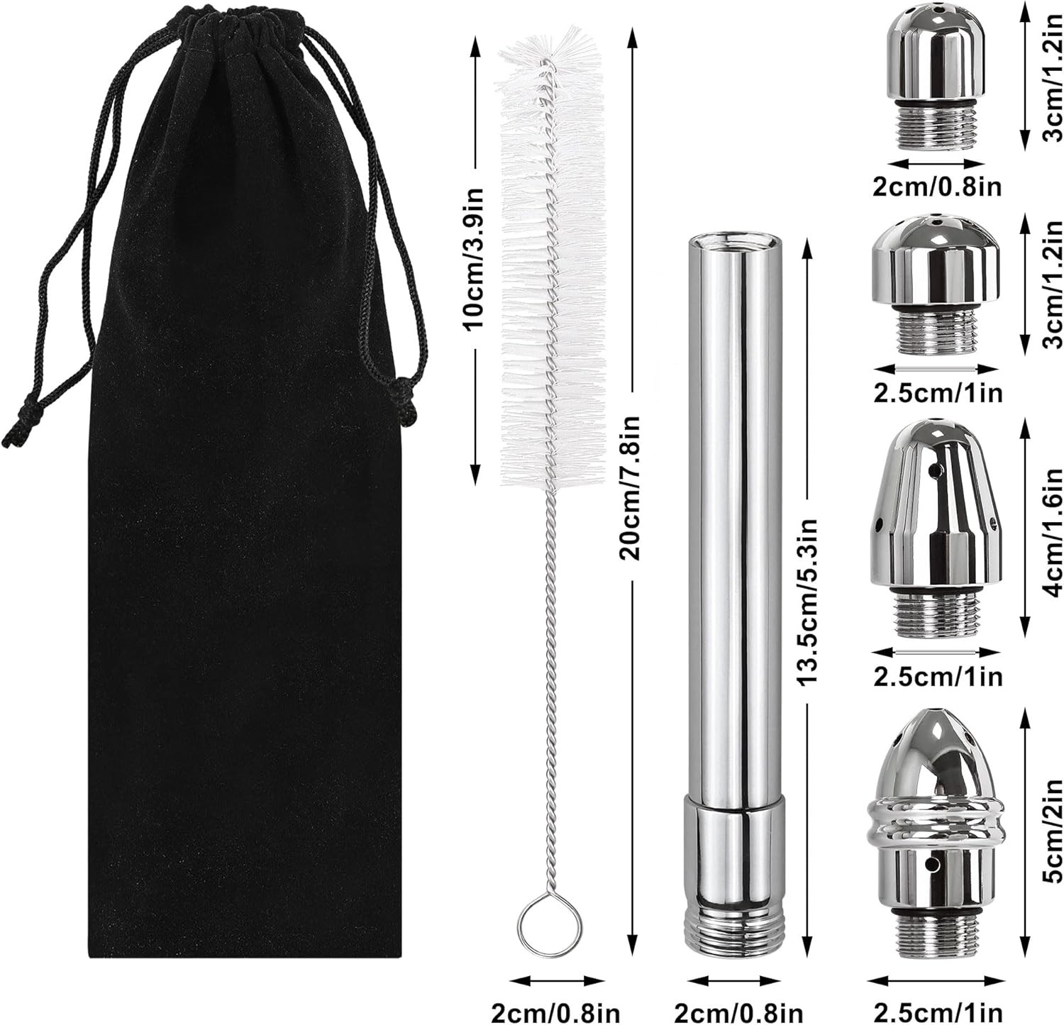 Shower Cleaner Enema Douche System, Handheld Anal Douche Attachments Kits, Rinse
