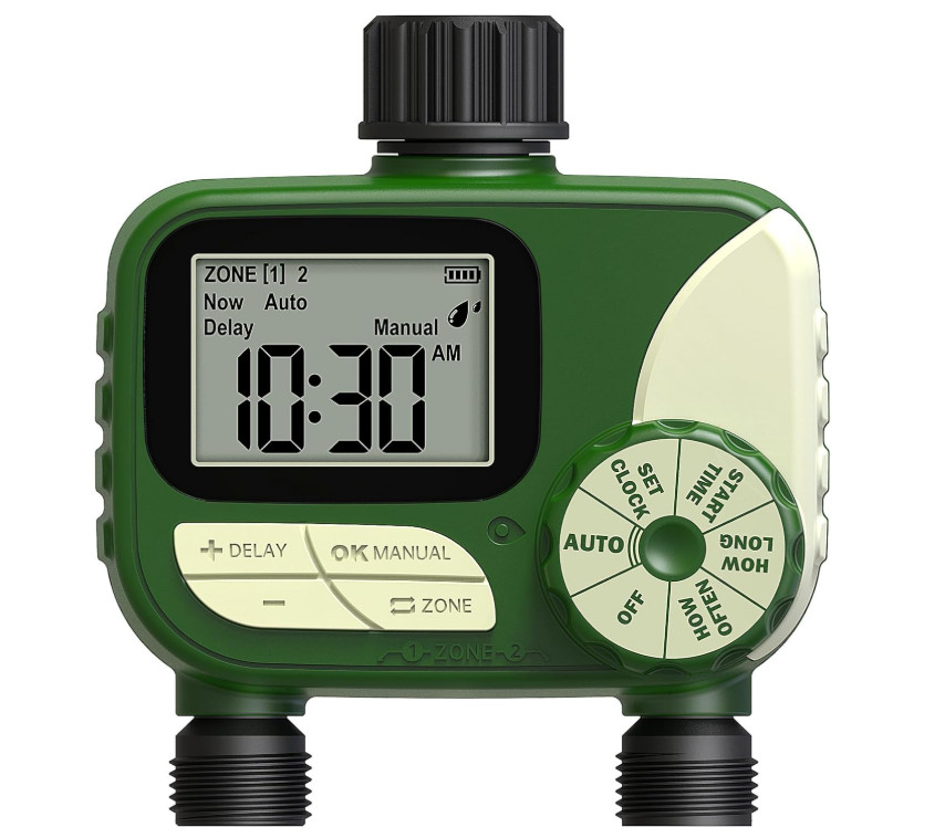 Temporizador de Riego Automático IP54 para Jardín con Retardo Lluvia. Nuevo