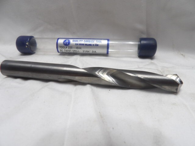 Quality Carbide Tool Solid Carbide Twist Drill Bit 31/64 Dia. Tool# 220-4844