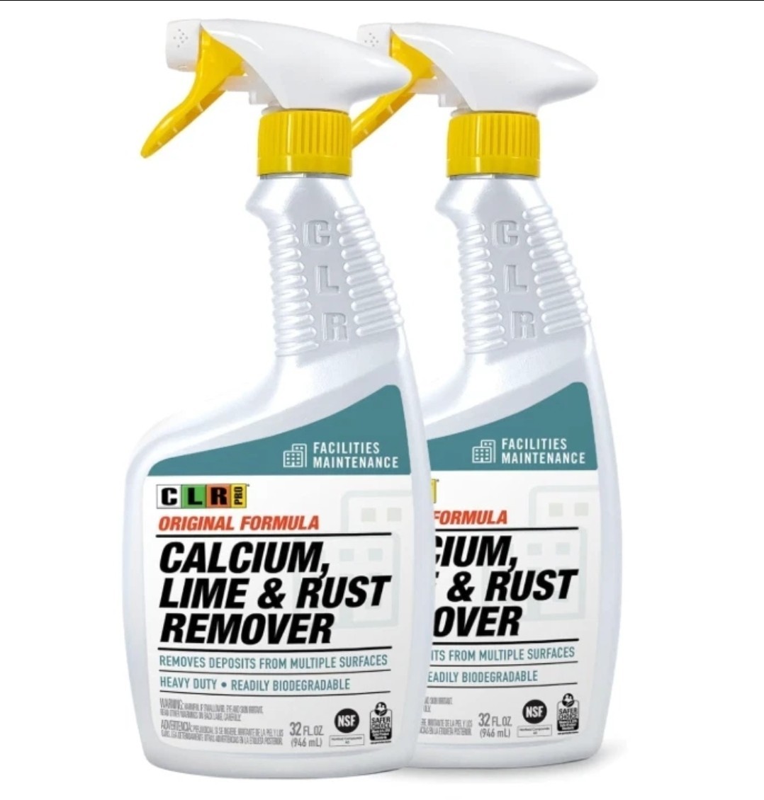 CLR PRO Calcium, Lime & Rust Remover 2 PACK-  Removes Calcium, Lime, Hard Water