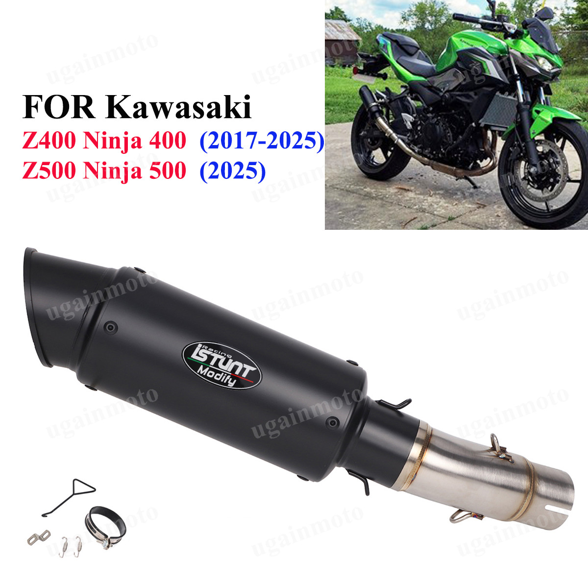 Ninja 500 2025 Exhaust Mufller Pipe For Kawasaki ninja 400 Z400 17-25