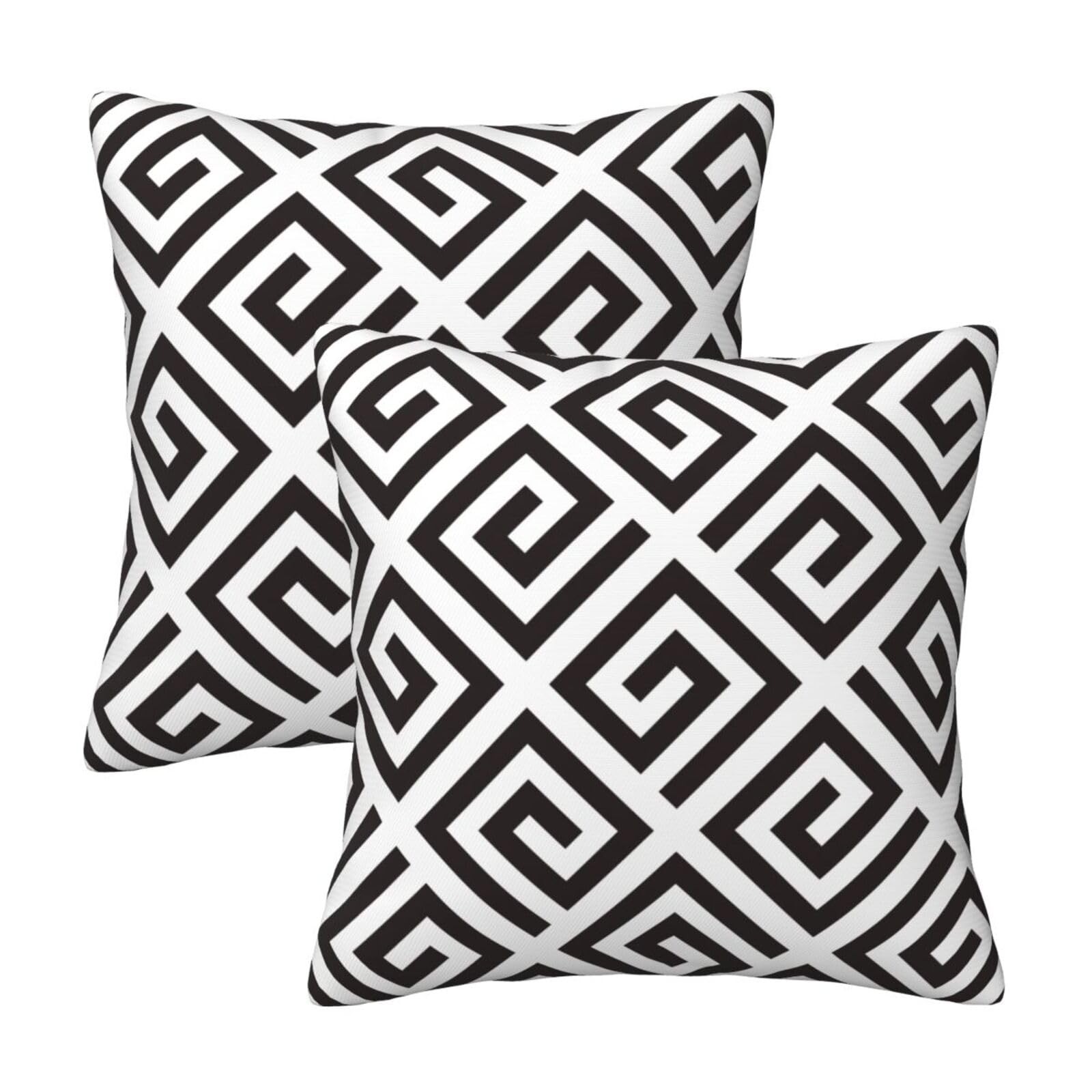 Black and White Pillow Covers 18x18 in Couch Pillow Case Sets of 2 Decorative
