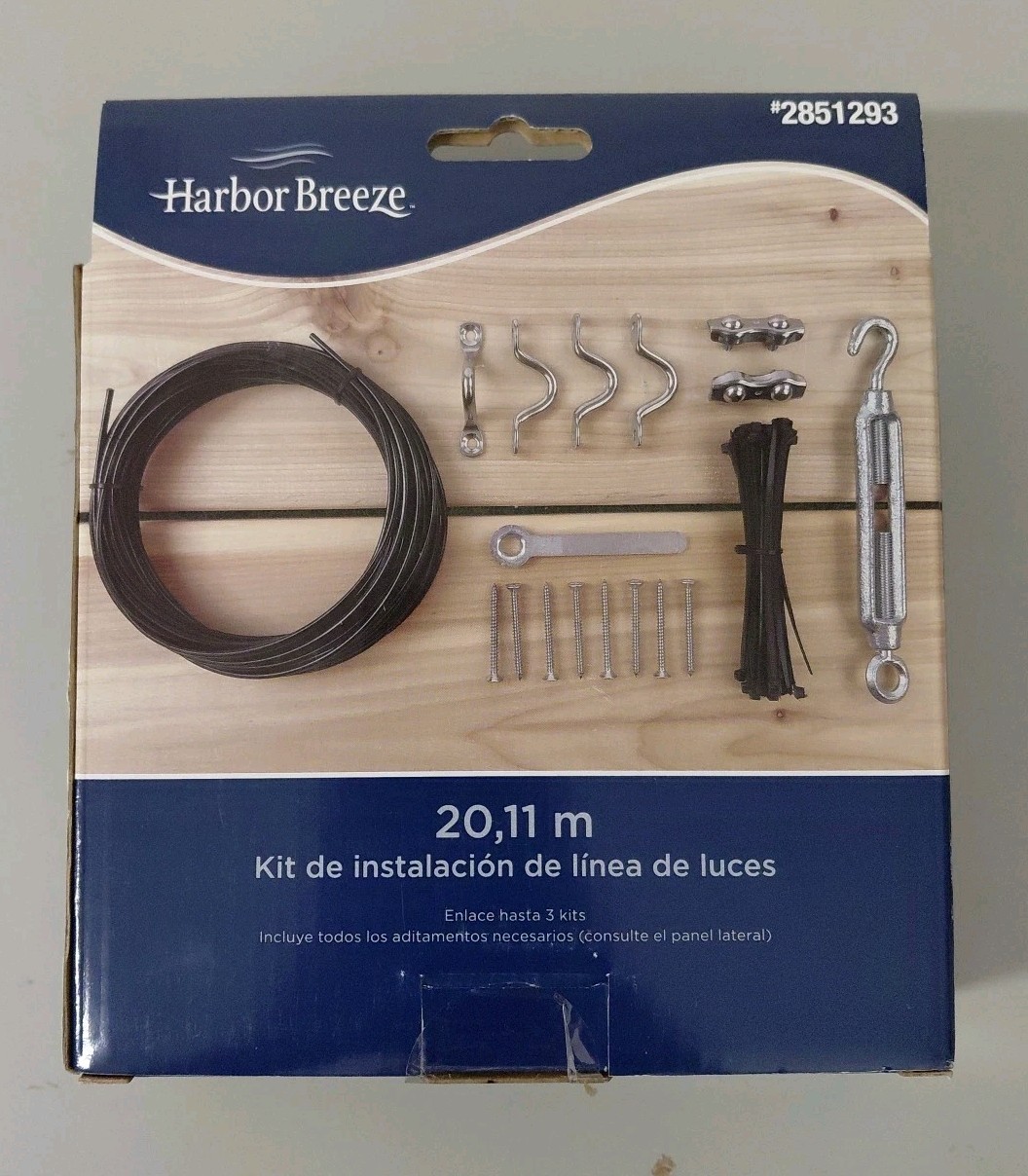 Harbor Breeze 66 ft. String Light Installation Hardware Kit *New*