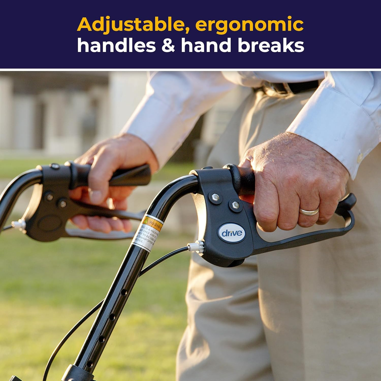 Rollator Walker with Seat - Stable Mobility Support - Height Adjustable - Durabl