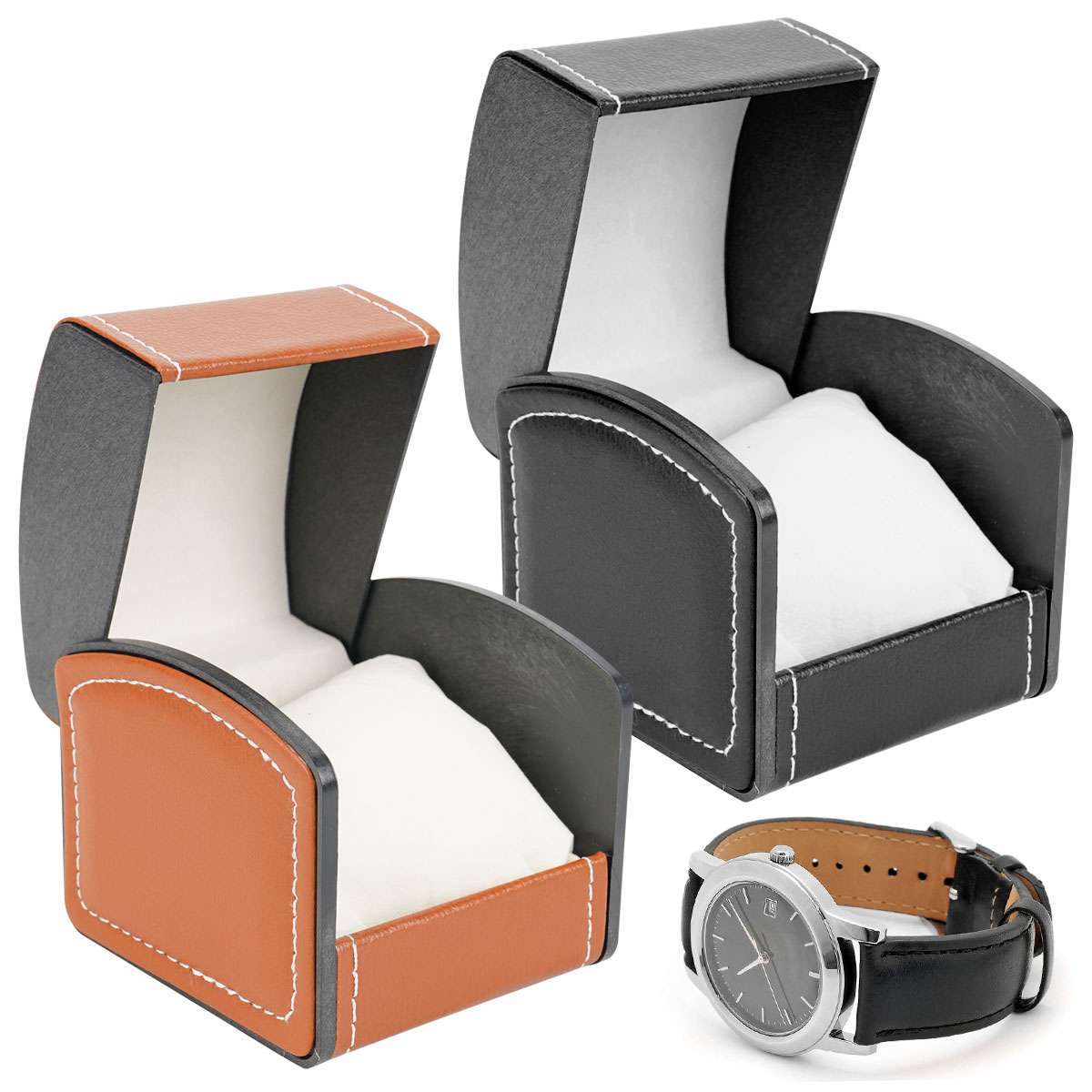 Single Watch Box Case PU Leather Storage Display Case Box Luxury Travel Gift