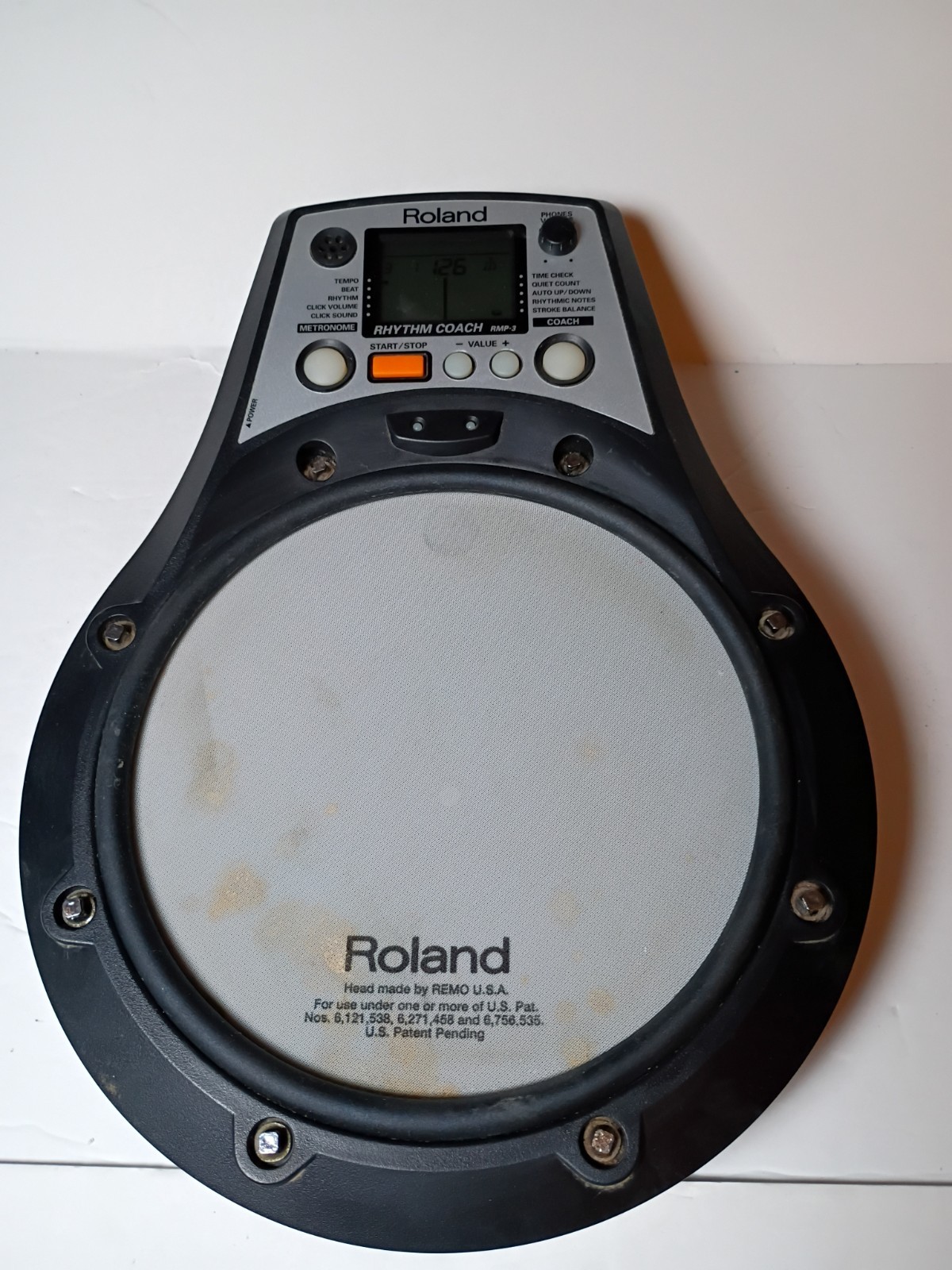Roland RMP-3 Rhythm Coach Mesh Drum Practice Pad - Tested Working w/ Battery