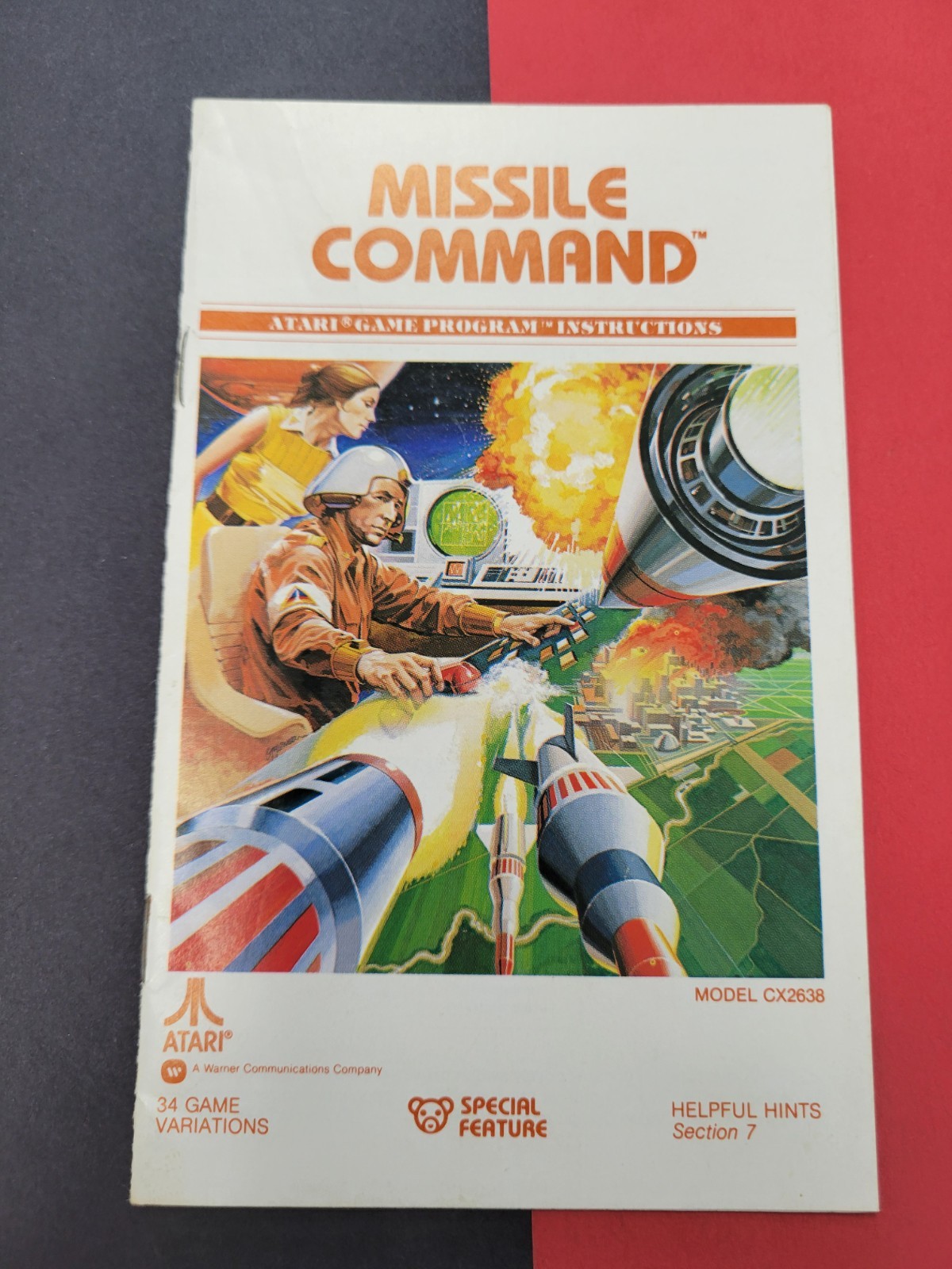 Atari Missile Command 1981 Instruction Booklet Only