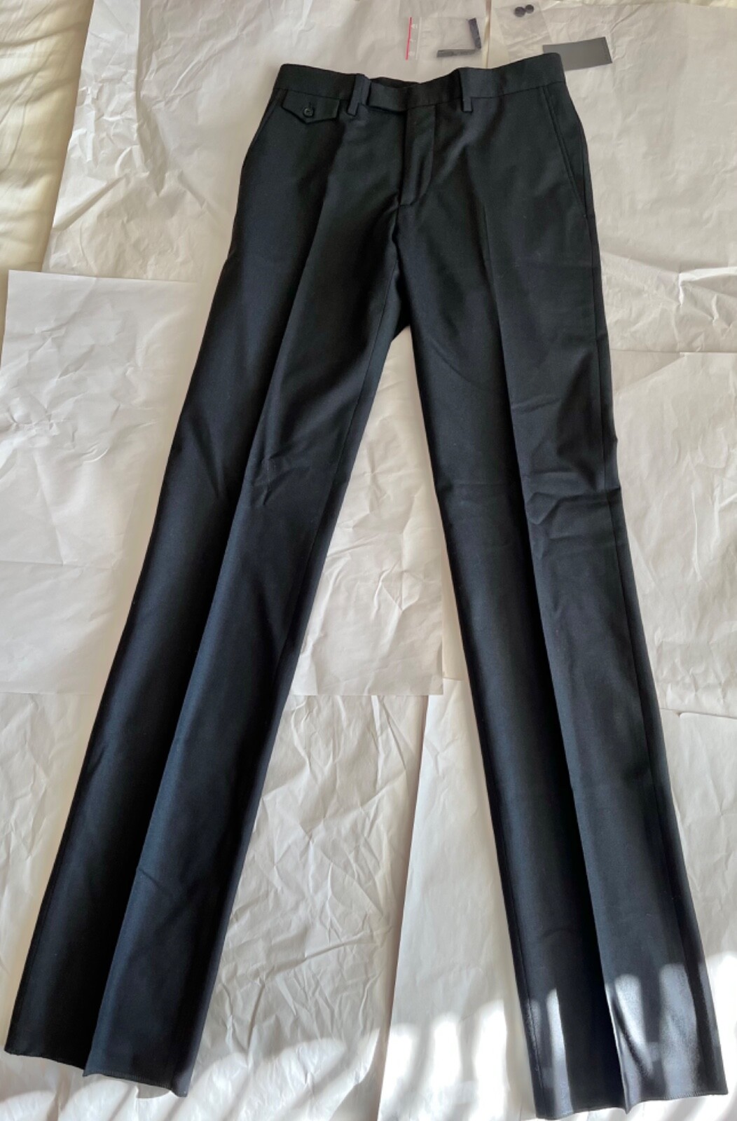NWT JOHN VARVATOS Men’s Black Wool Dress Pants Trousers US28/EU44 Made in ITALY