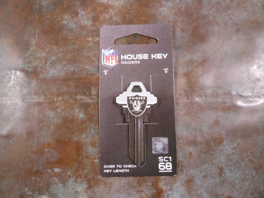 Licensed NFL Las Vegas Raiders Football Team Blank House Key Schlage SC1 68